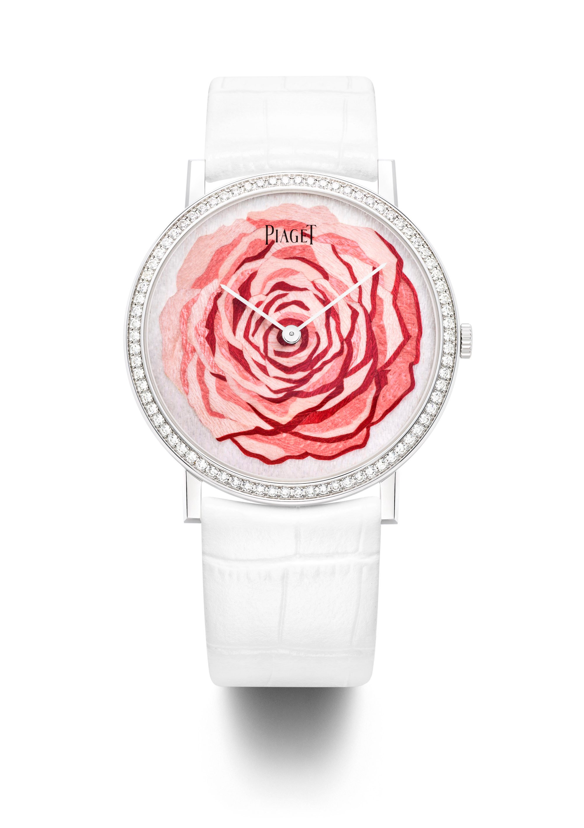 Piaget Altiplano 38mm in 18k white gold with a bezel set with 78 brilliant-cut diamonds. Photo: Piaget