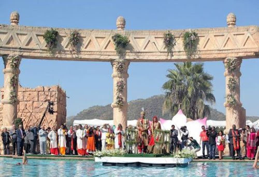 A scene from Vega Gupta’s extravagant 2013 wedding in Sun City. Photo: @SAfmnews/Twitter