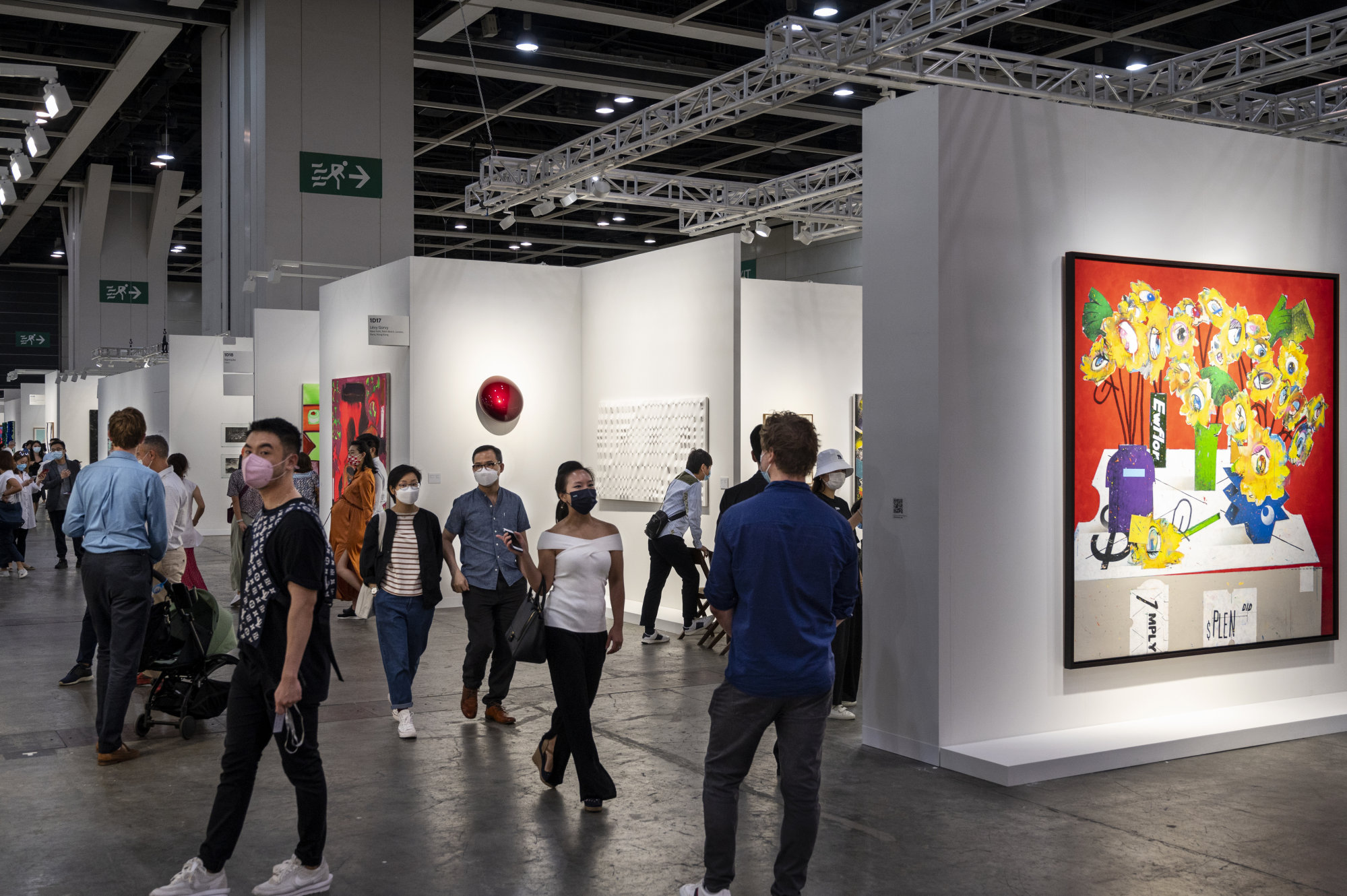 Visitors at Art Basel Hong Kong at the Hong Kong Convention and Exhibition Centre on May 21, 2022. Photo: Getty Images