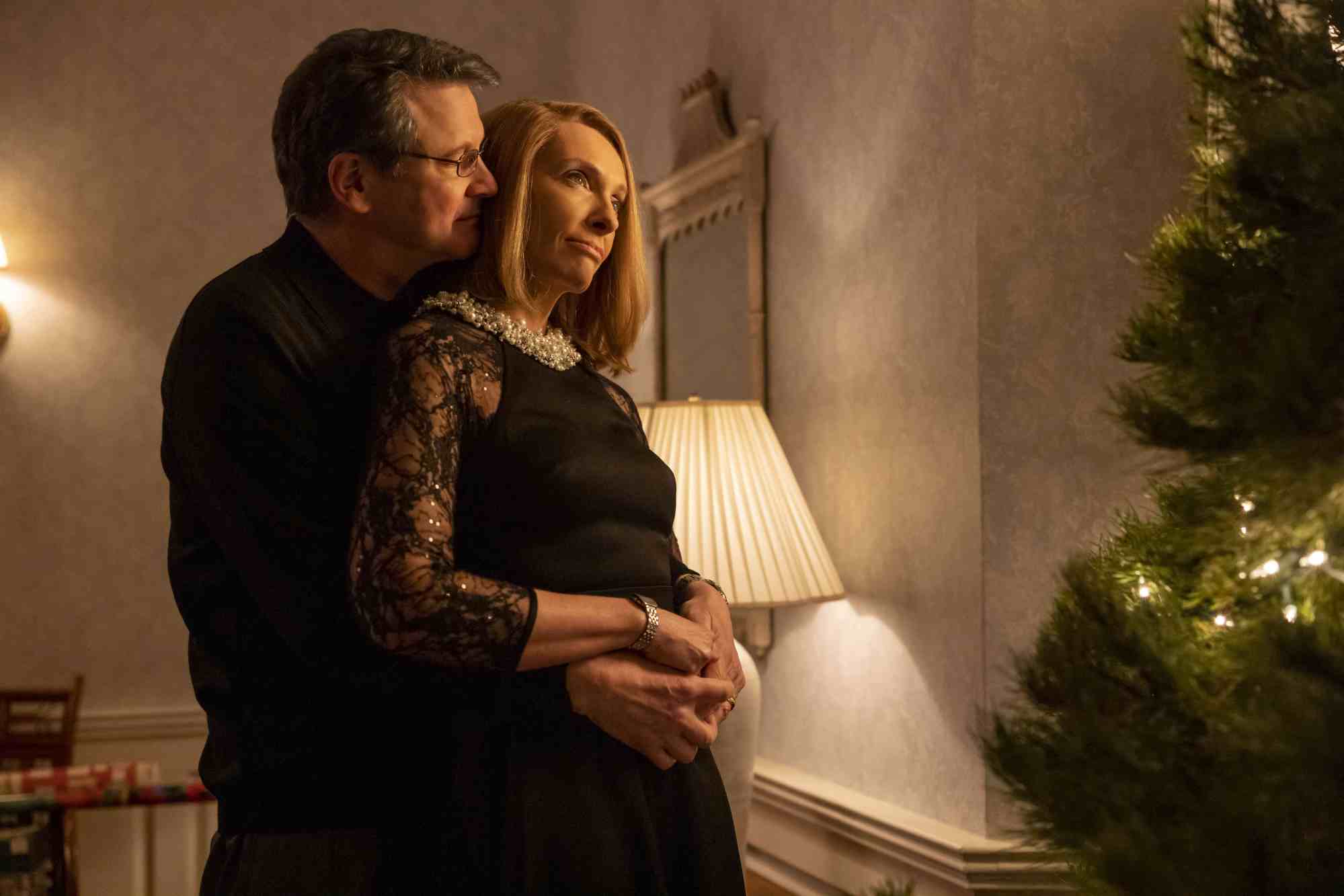 Colin Firth and Toni Collette in The Staircase. Photo: HBO Go