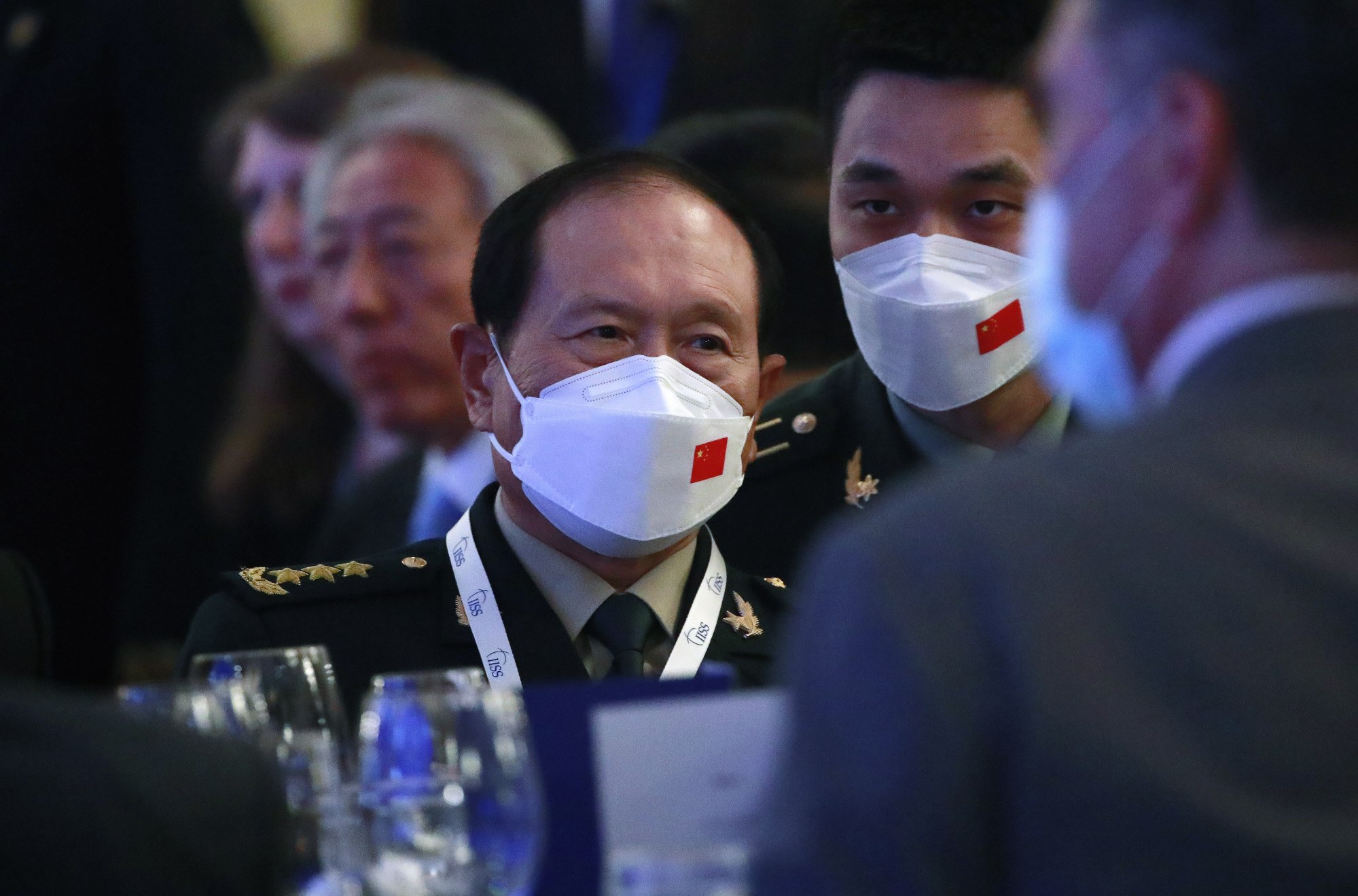 China’s Minister of National Defense General Wei Fenghe at the Shangri-La Dialogue. Photo: EPA-EFE/HOW HWEE YOUNG