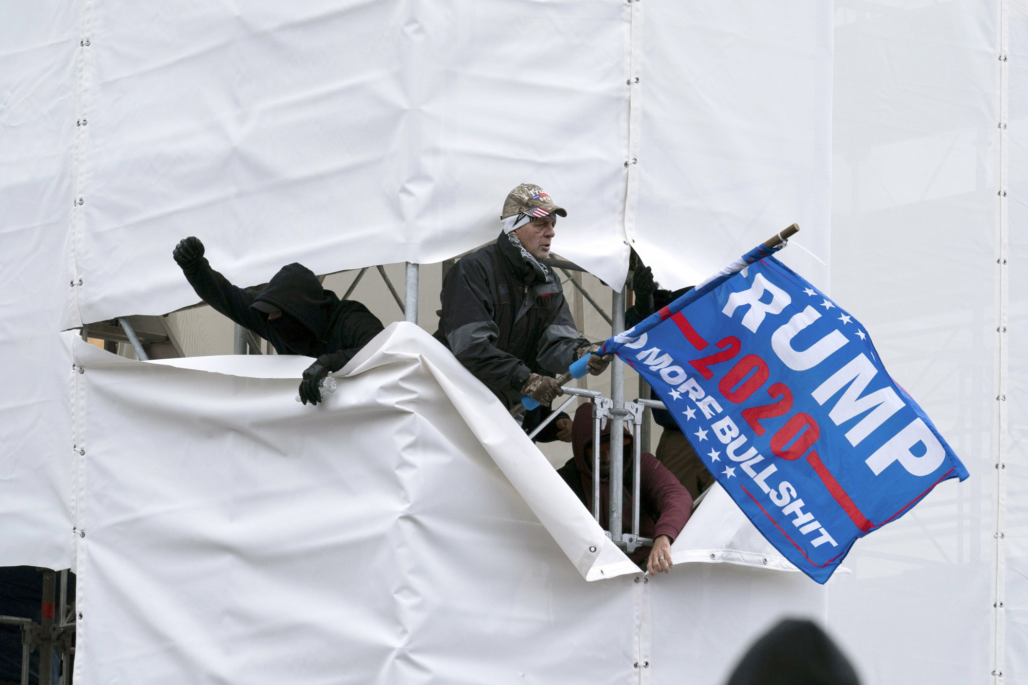 Supporters of Donald Trump outside the Capitol on January 6, 2021, in Washington. File photo: AP