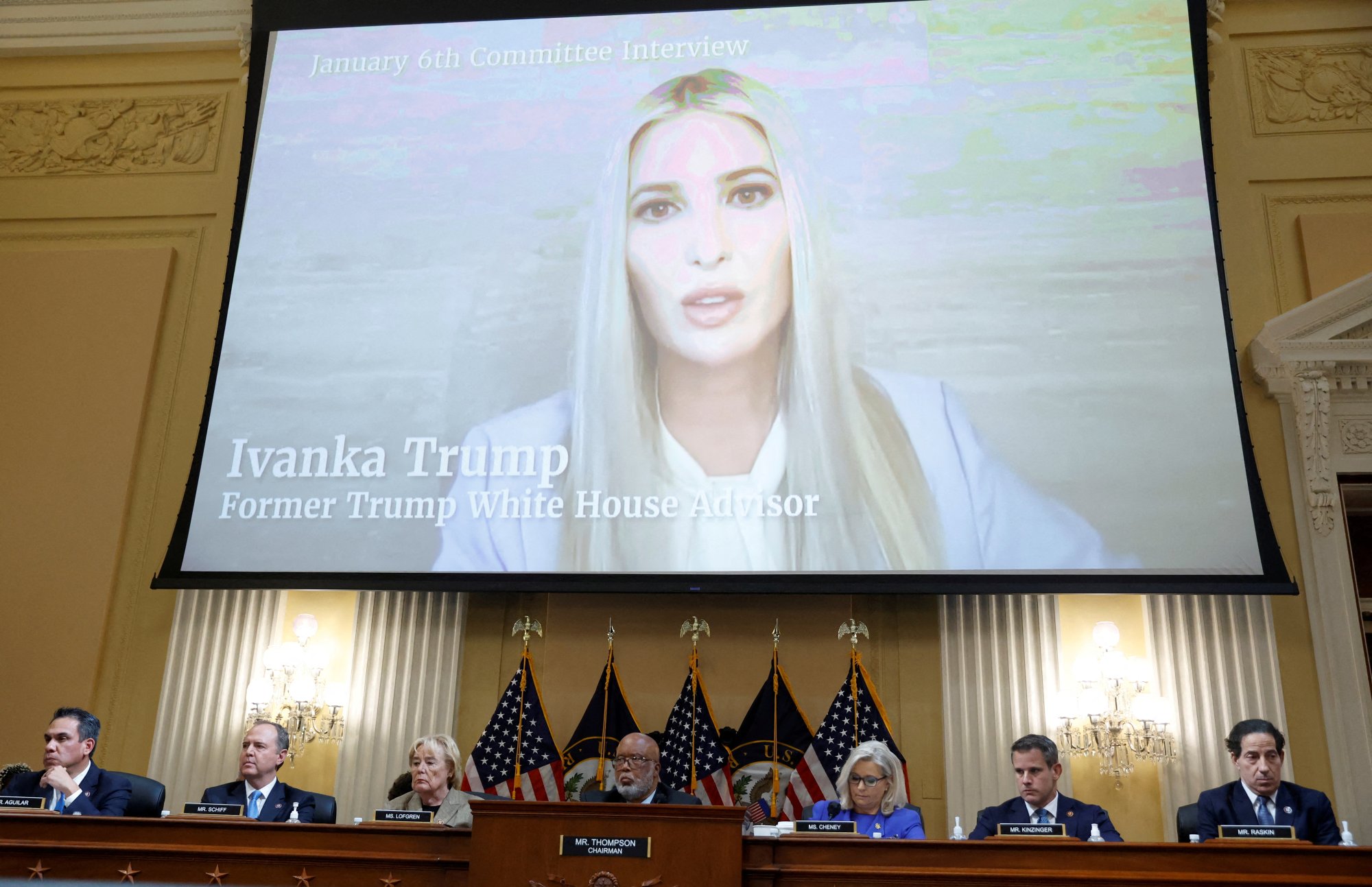 Ivanka Trump, one of her father’s most trusted allies during his four years in the White House, appeared in a video deposition. Photo: Reuters