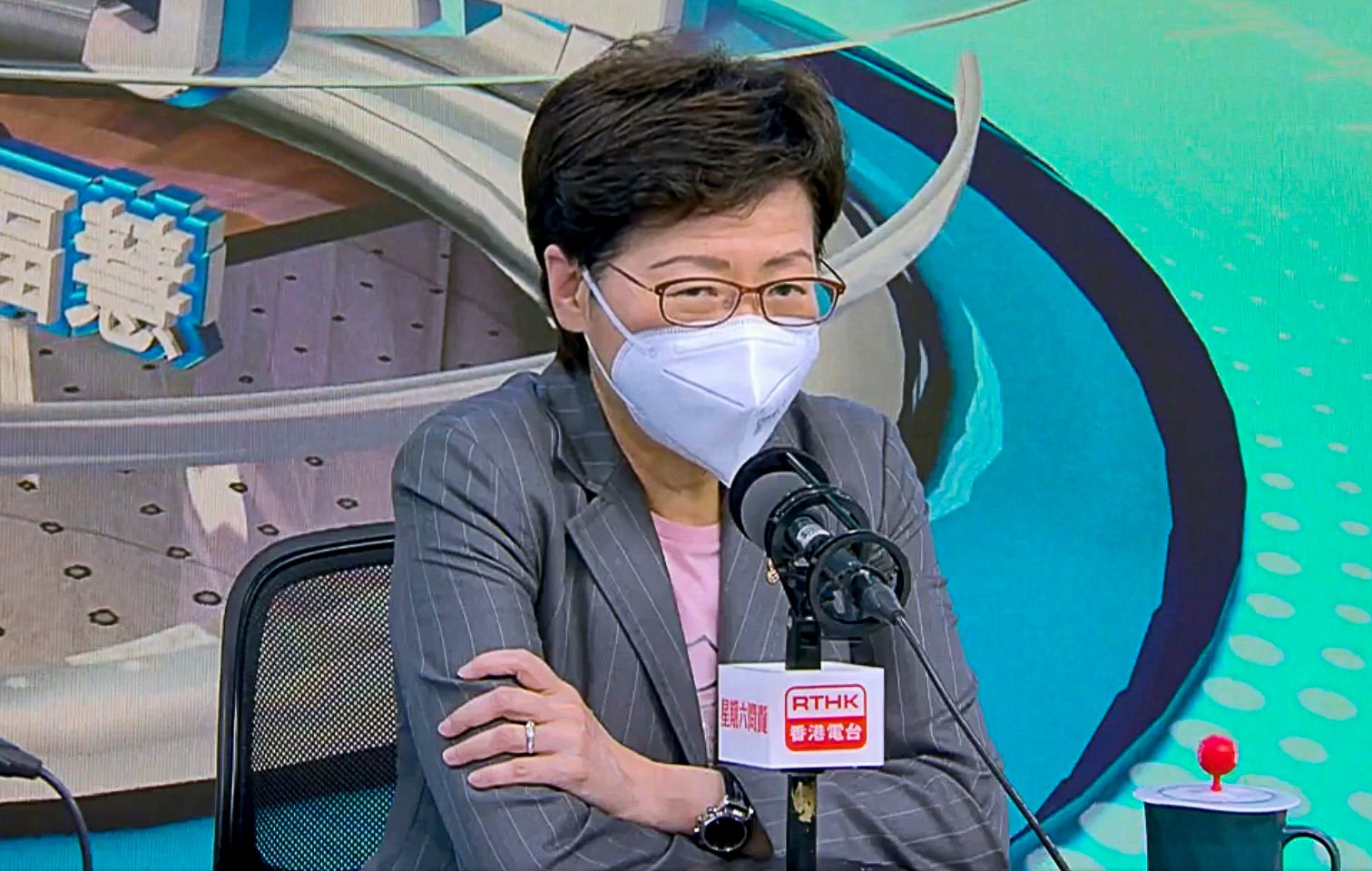 Carrie Lam looks back on one of the biggest challenges in her term. Photo: RTHK