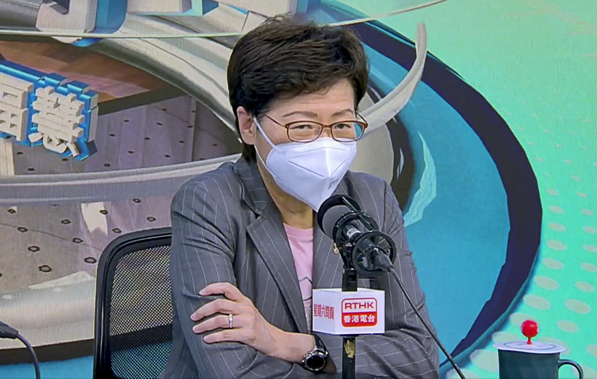 Carrie Lam looks back on one of the biggest challenges in her term. Photo: RTHK