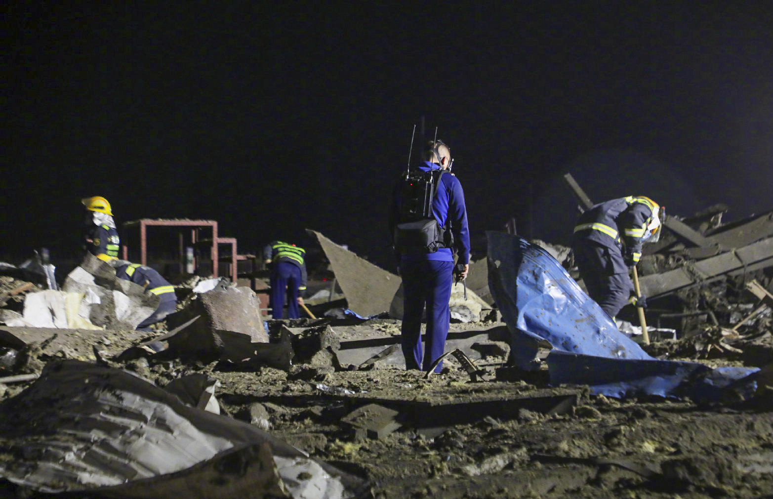 At least eight people are injured and six remain missing after a blast at a chemical industrial park on Thursday evening in Lanzhou, Gansu province. Photo: Xinhua