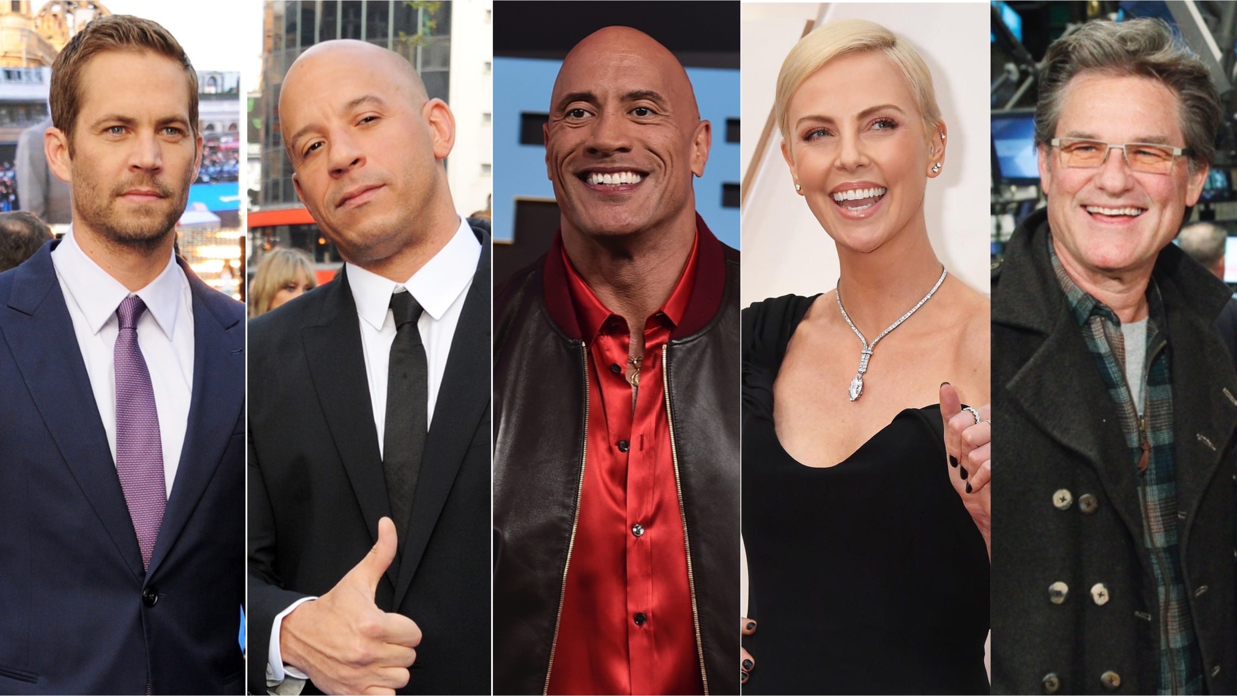 Among the late Paul Walker, Vin Diesel, Dwayne Johnson, Charlize Theron and Kurt Russell, who is the richest Fast & Furious star? Photos: Getty Images, @charlizeafrica/Instagram, Invision/AP, AP Photo