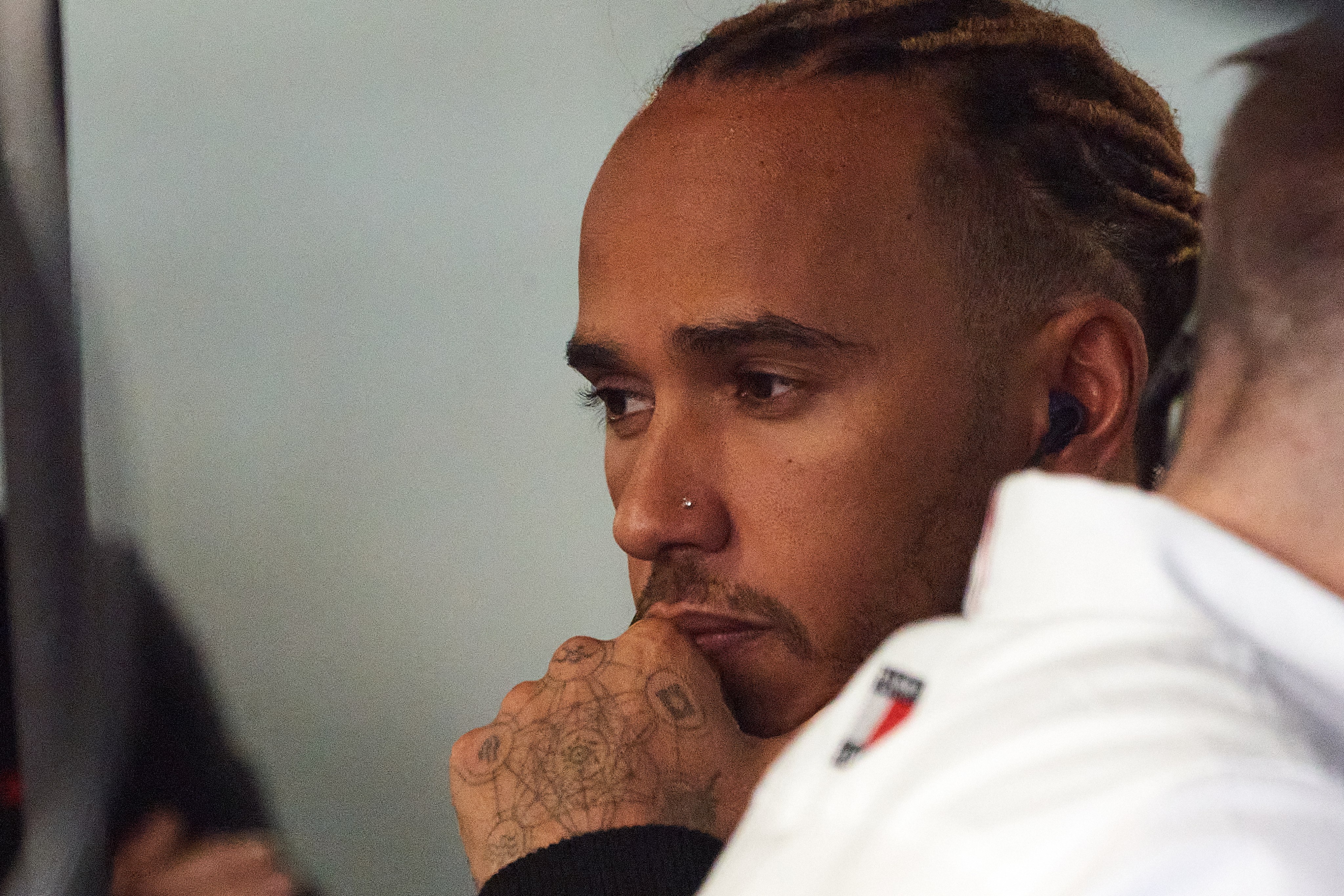 Lewis Hamilton of Mercedes cuts a frustrated figure after practice at the Canadian Grand Prix. Photo: EPA-EFE
