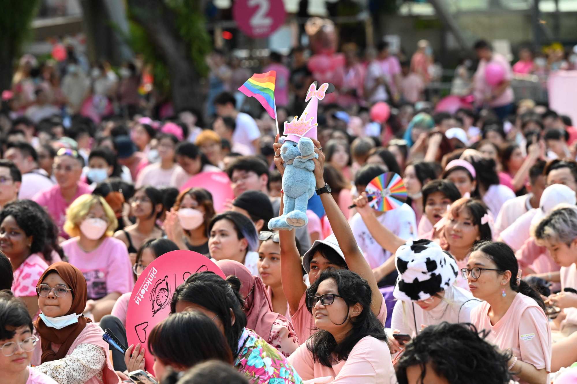 Singapore’s annual Pink Dot event on Saturday, a public show of support for the LGBT community. Photo: AFP