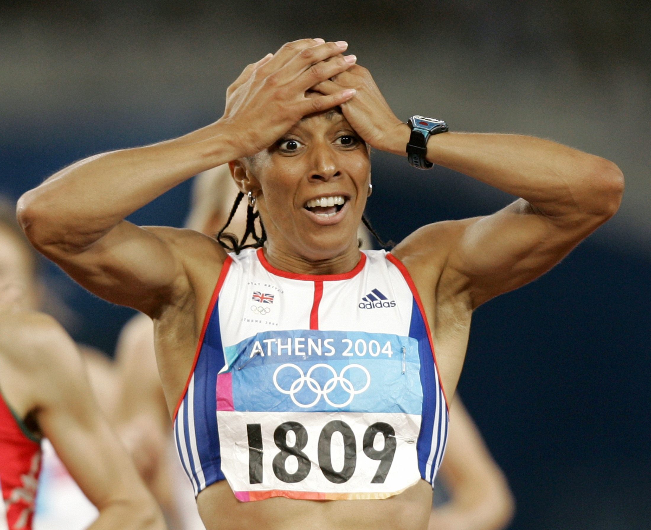Britain’s Kelly Holmes celebrates her victory in the women’s 1500 metres final at the Athens 2004 Olympic Games. She has now come out as gay, aged 52, after “years of heartache”. Photo: Reuters