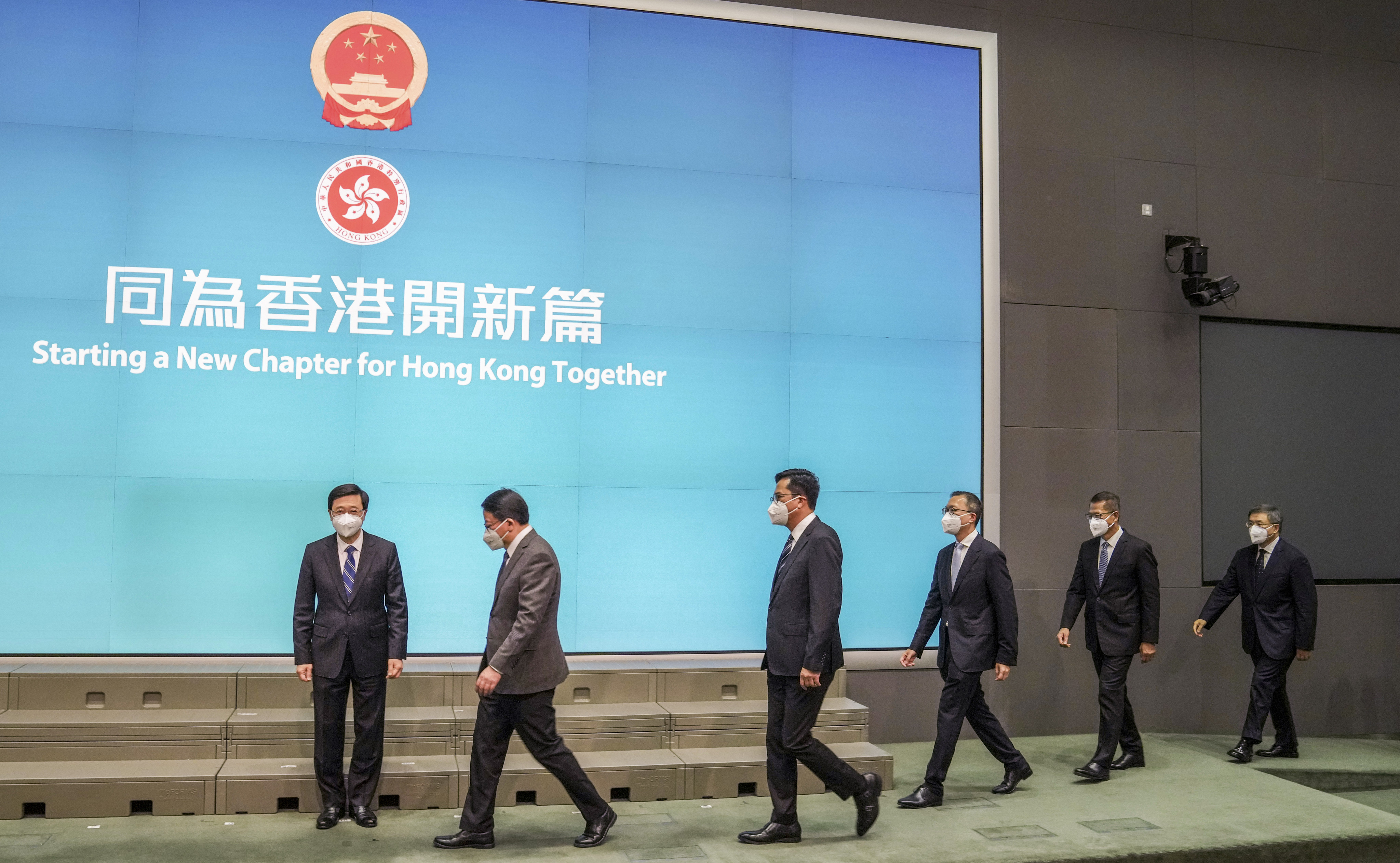 John Lee has announced his newly formed cabinet which has been approved by Beijing. Photo:  Sam Tsang