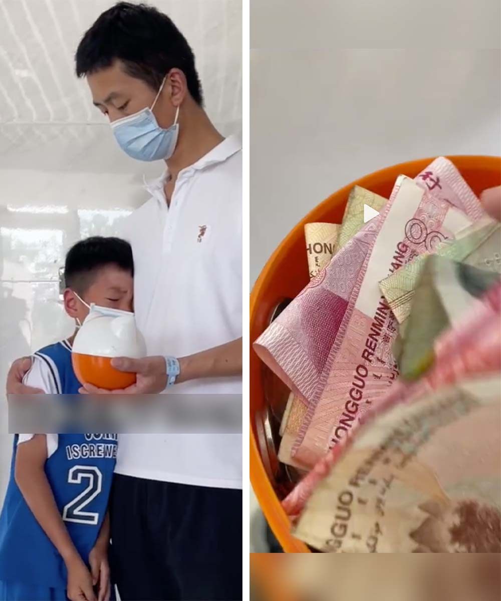 A young boy gave his father his life savings after his sister was diagnosed with leukaemia. Photo: SCMP composite