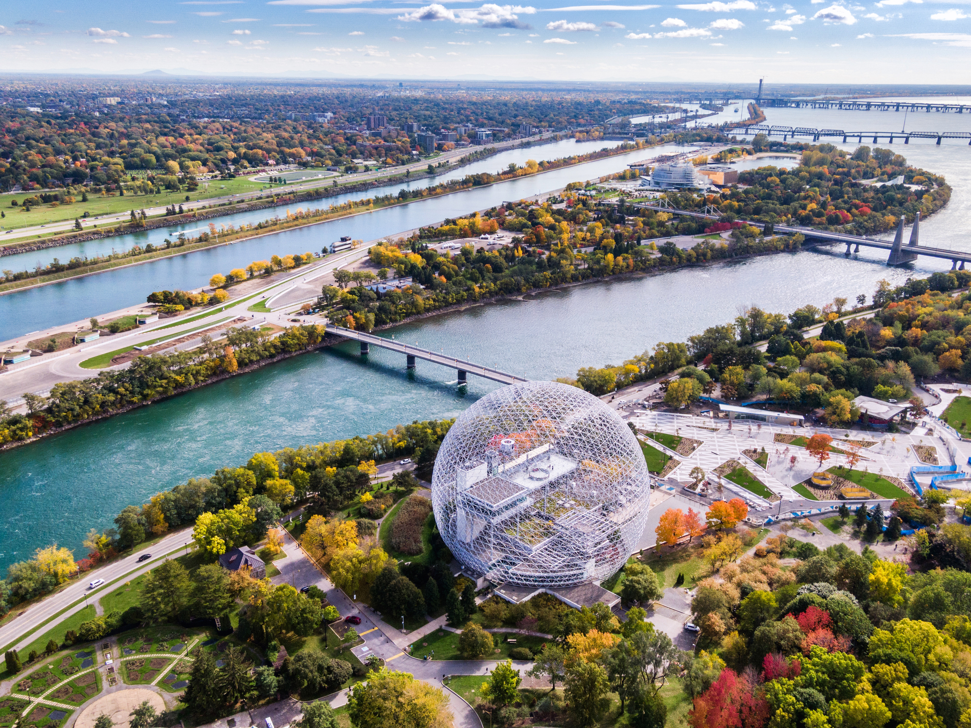 Montreal, shown featuring the Biosphere Environment Museum and S Lawrence River, will host COP15 in December. Photo: Shutterstock Images