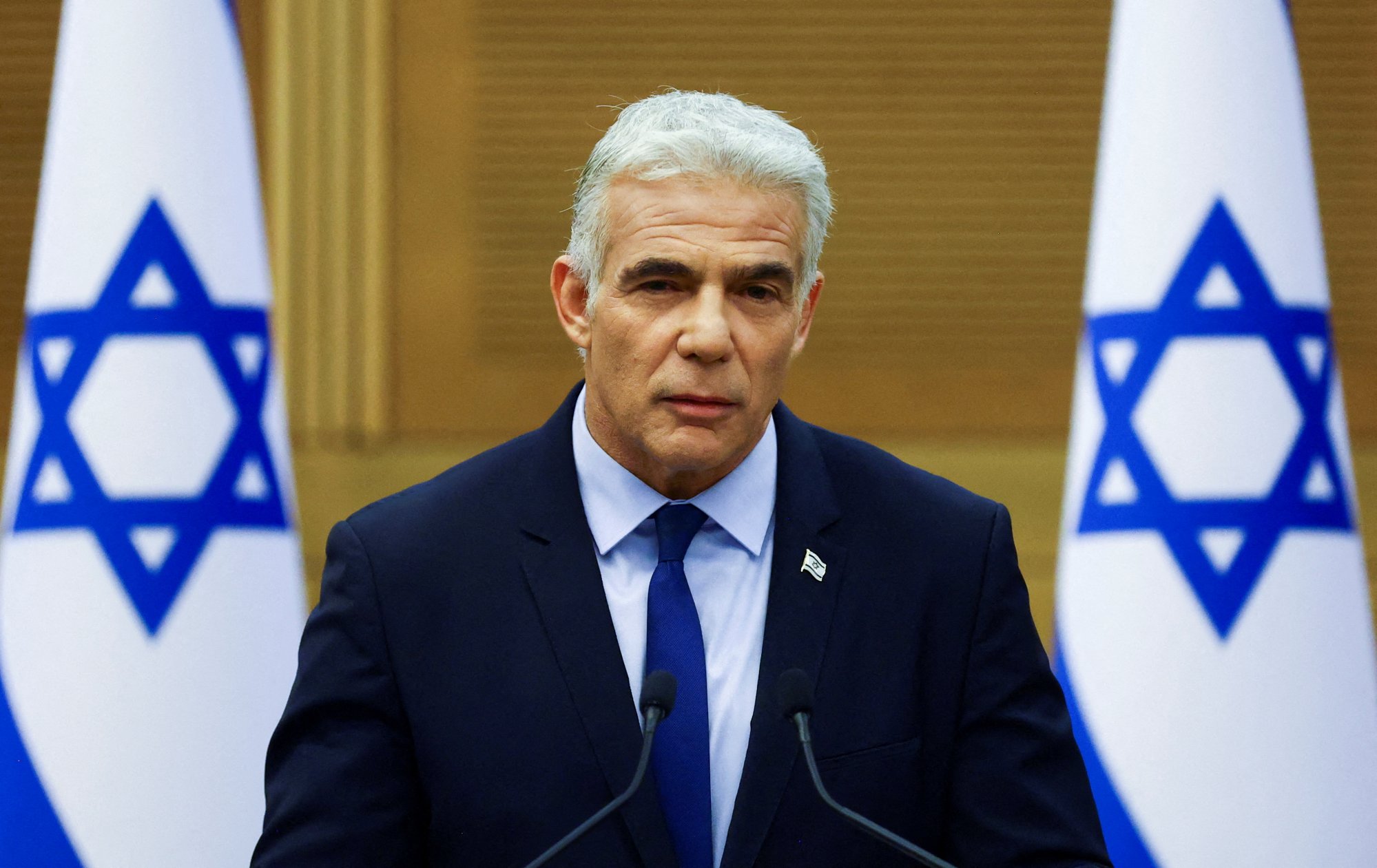 Israeli Foreign Minister Yair Lapid will become interim prime minister until elections are held. Photo: Reuters