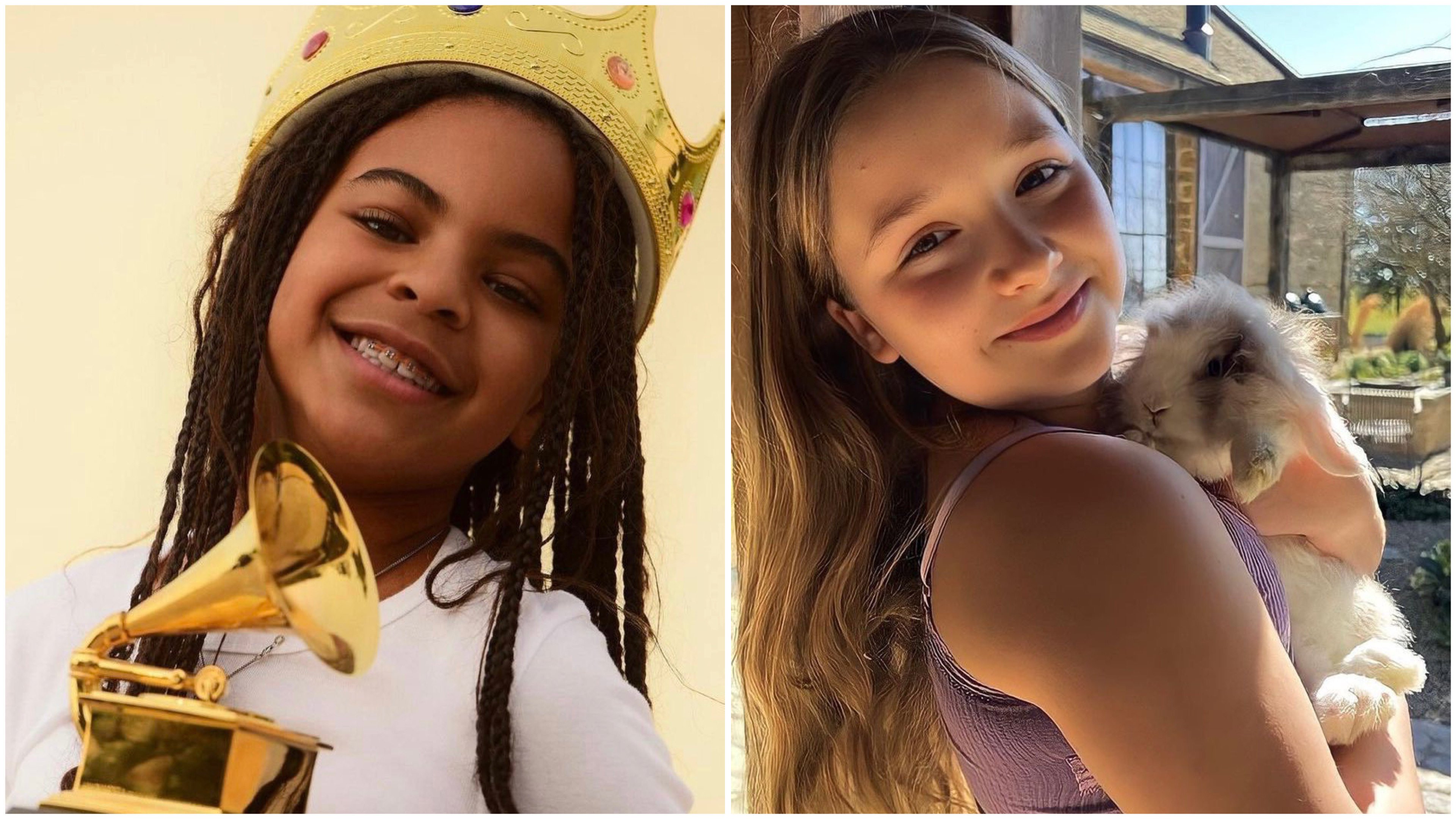 Blue Ivy Carter and Harper Seven Beckham have some  very obvious traits in common: their famous parents and incredible wealth. Photos: @blueivy.carter, @harperbeckham_fashion/Instagram