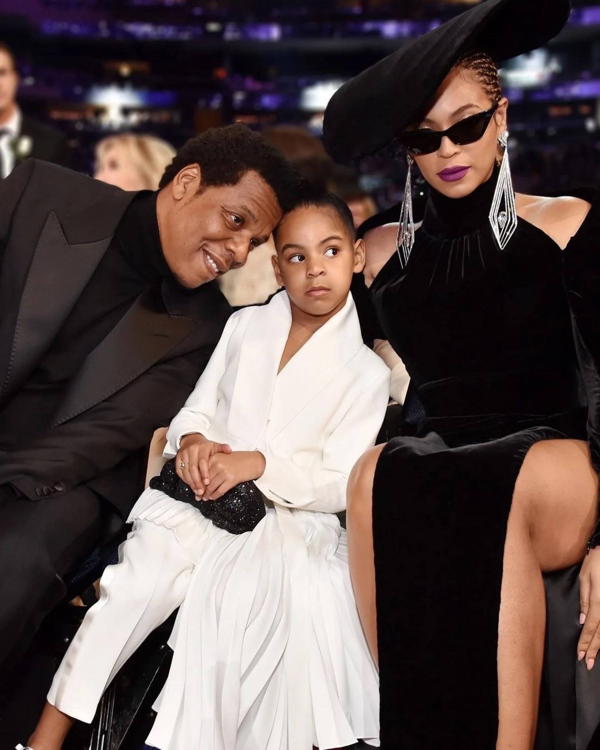 Jay-Z and Beyoncé with their 10-year-old daughter Blue Ivy Carter. Photo: @blueivy.carter/Instagram