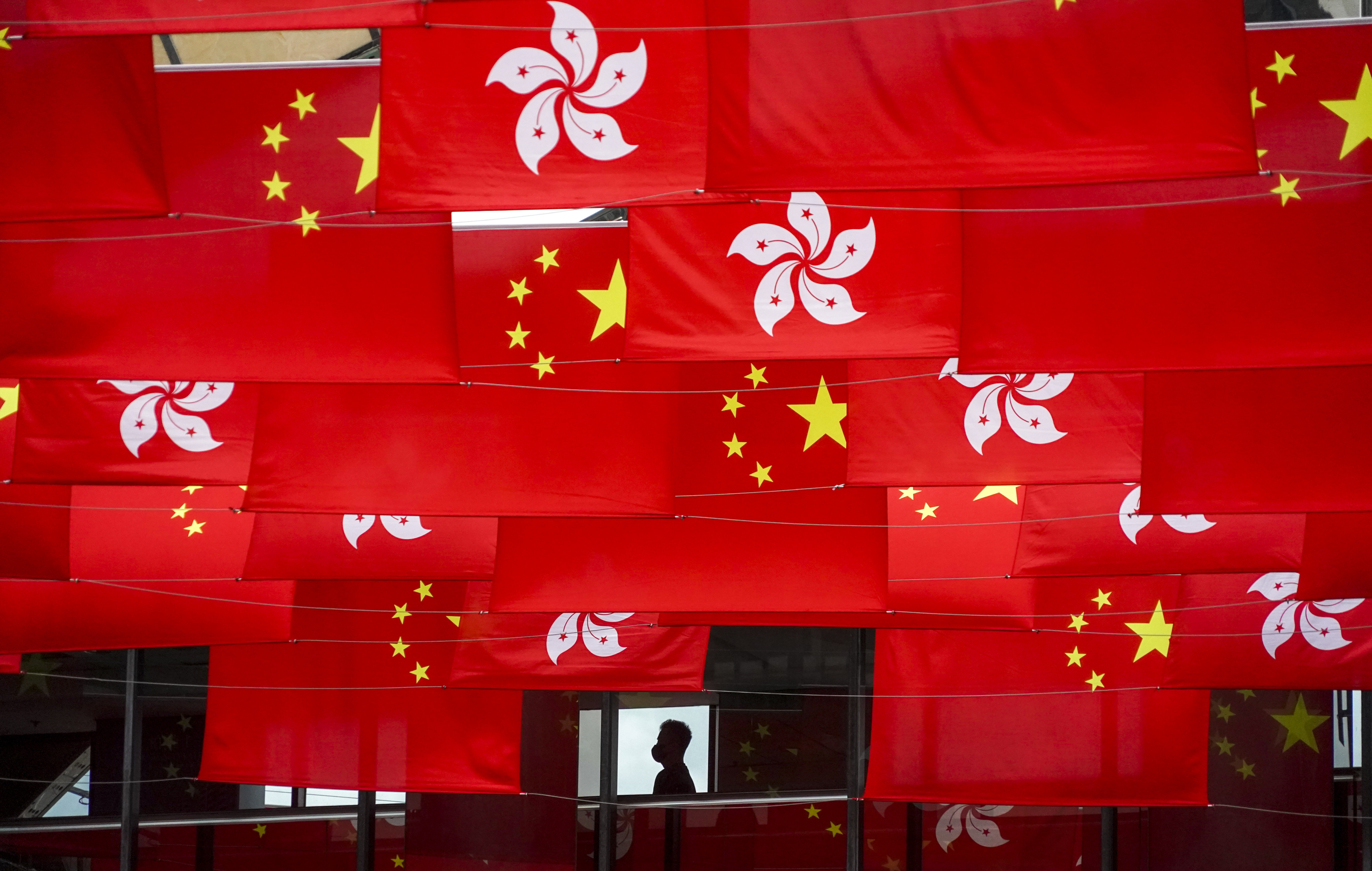 Flags of China and the Hong Kong SAR in Tsim Sha Tsui celebrate the 25th anniversary of Hong Kong’s handover. Photo: Felix Wong