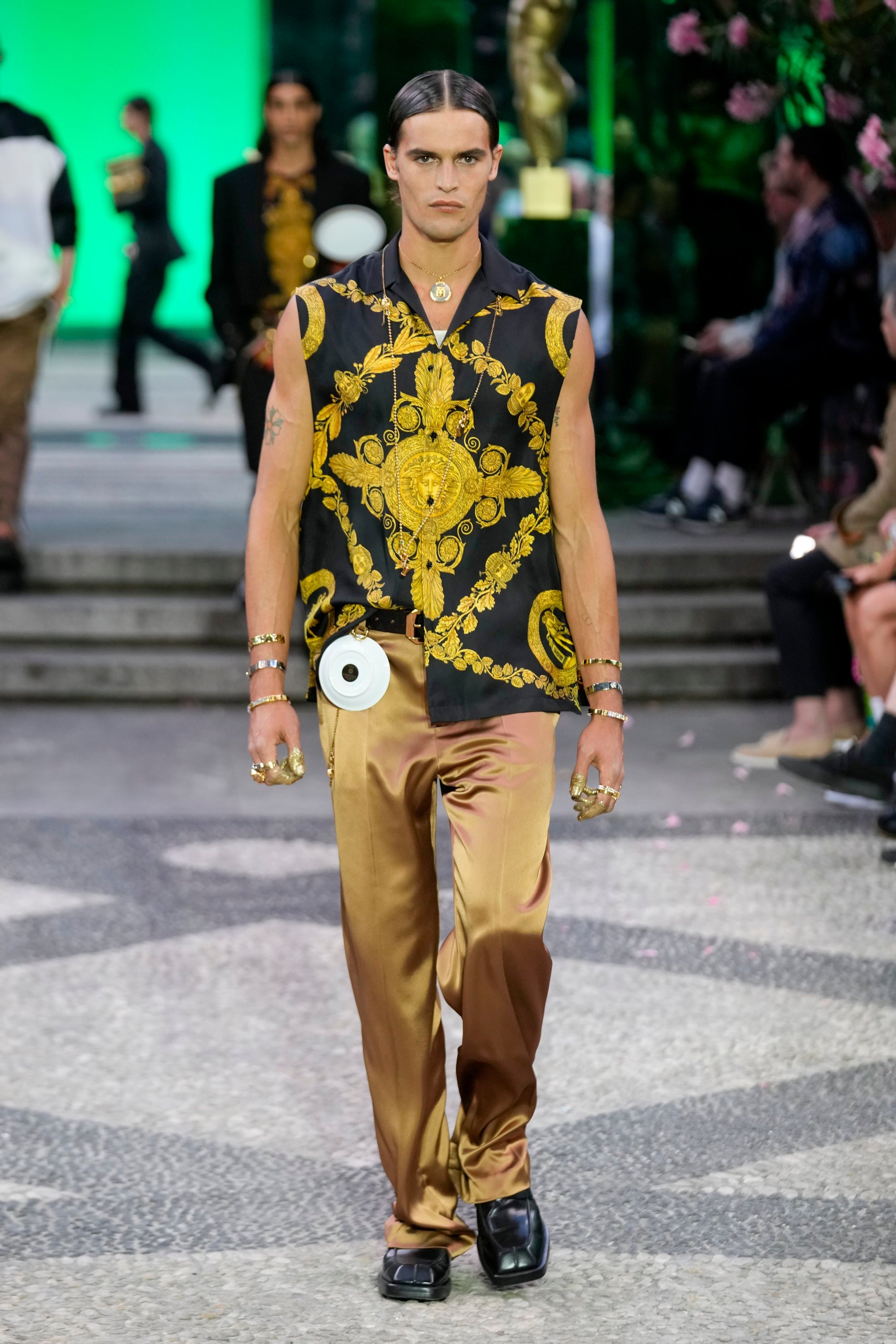 Milan Men's Fashion Week: Versace invoked pop Baroque style with a  sustainable pull for its spring/summer 2023 collection, with Donatella  Versace at the helm