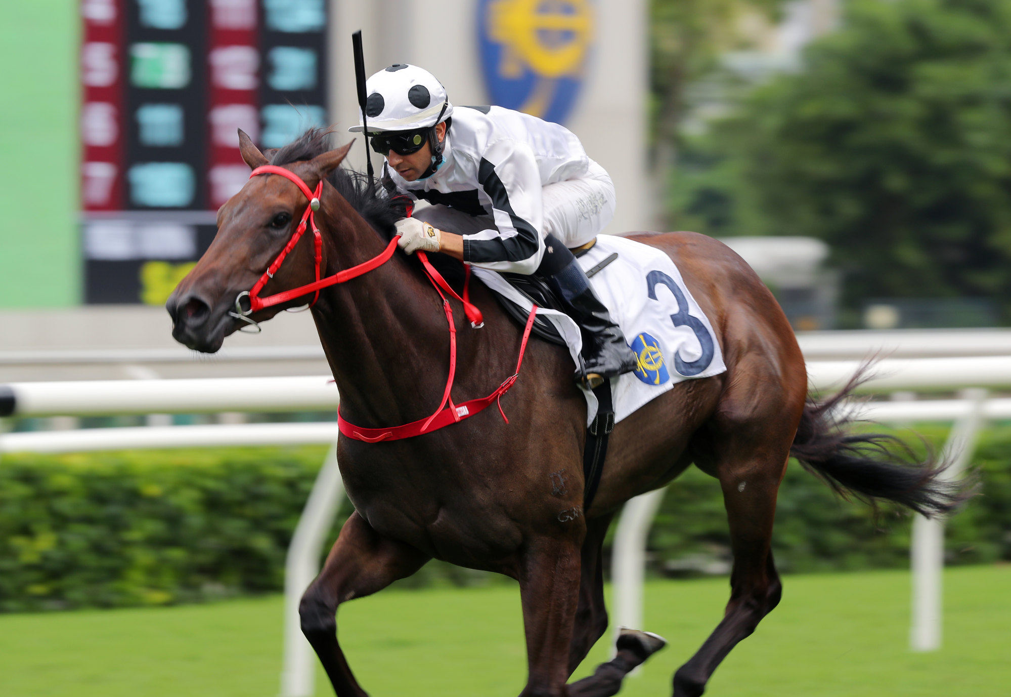 Joao Moreira salutes aboard Keefy.