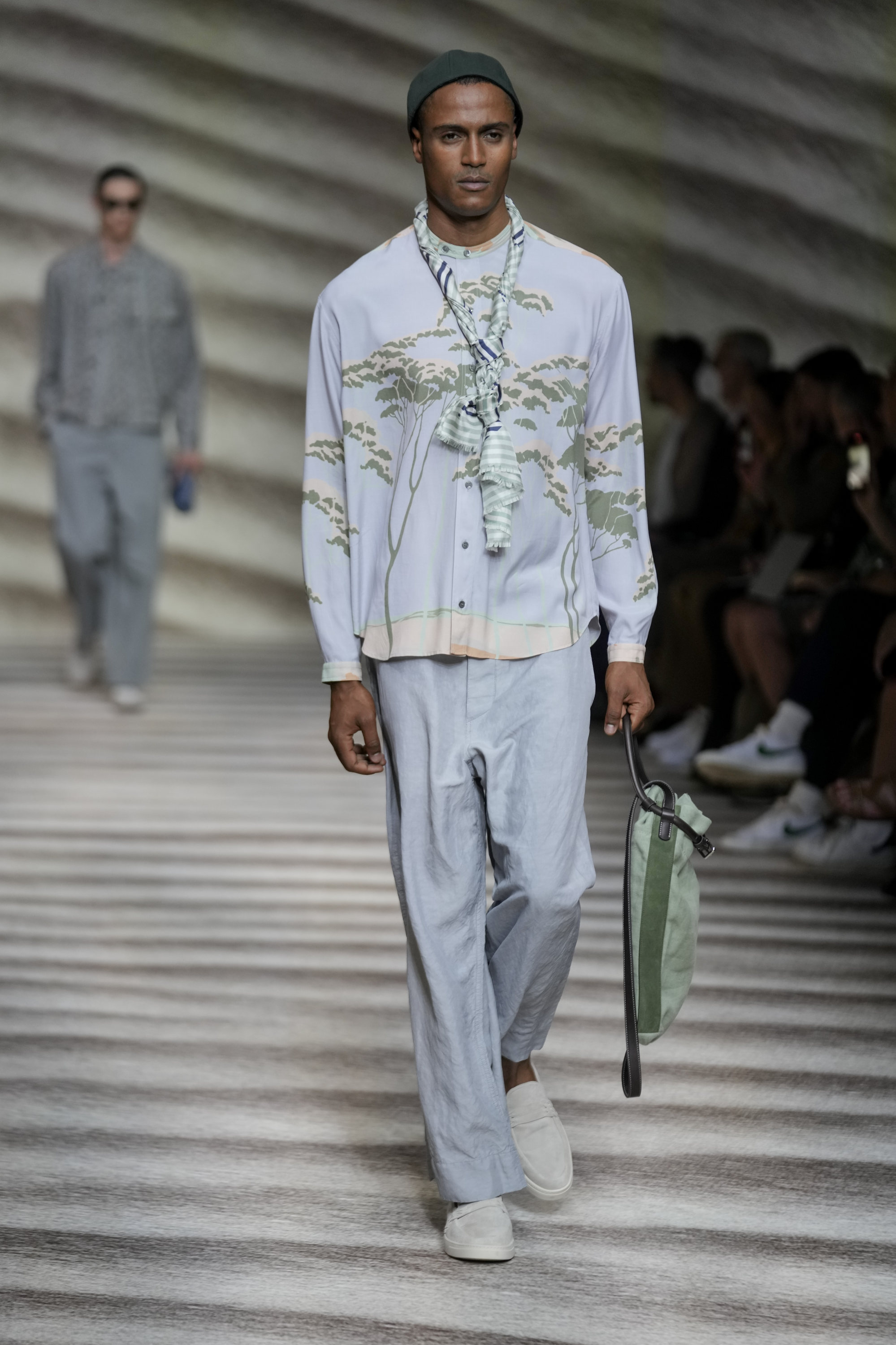 Milan Men's Fashion Week: Giorgio Armani mixed elegance with a touch of  whimsy through colour blocking and surprising prints for spring/summer 2023  in shades of blue