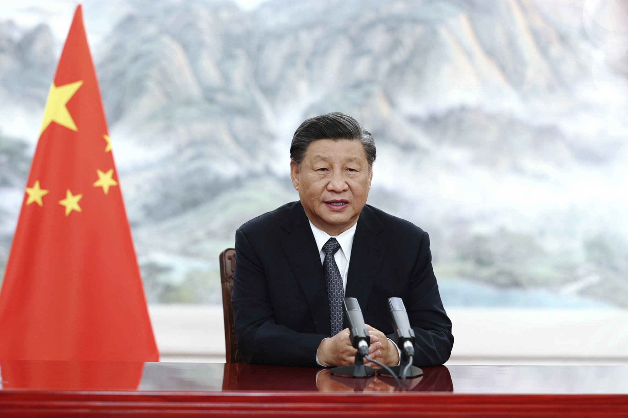 Chinese President Xi Jinping delivers a keynote speech in virtual format for the opening ceremony of the BRICS Business Forum on June 22, 2022. Photo: AP
