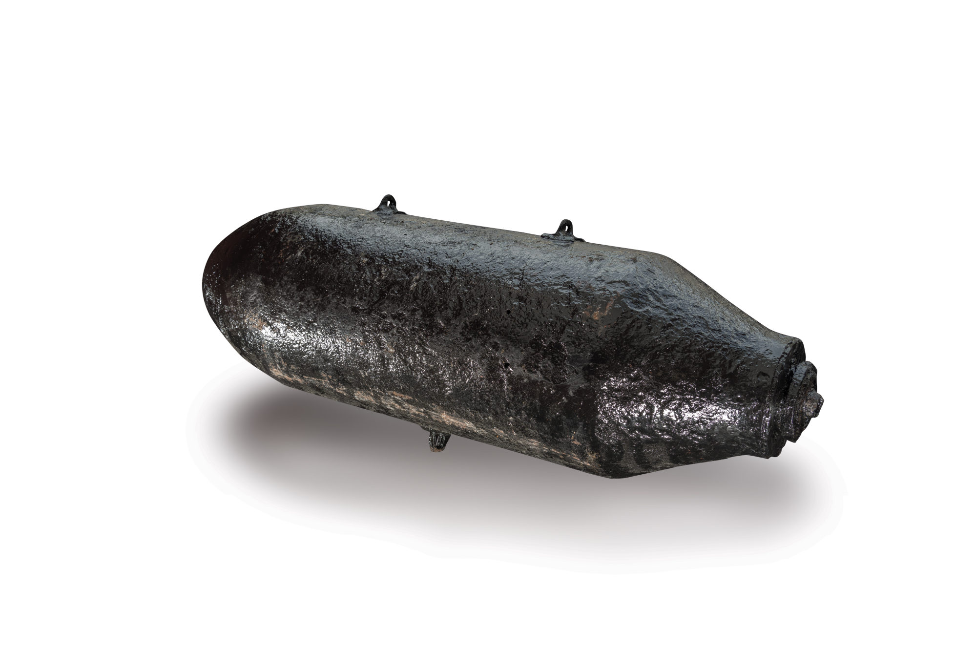 A World War II-era bomb on display at the Hong Kong Maritime Museum. Photo: Hong Kong Maritime Museum