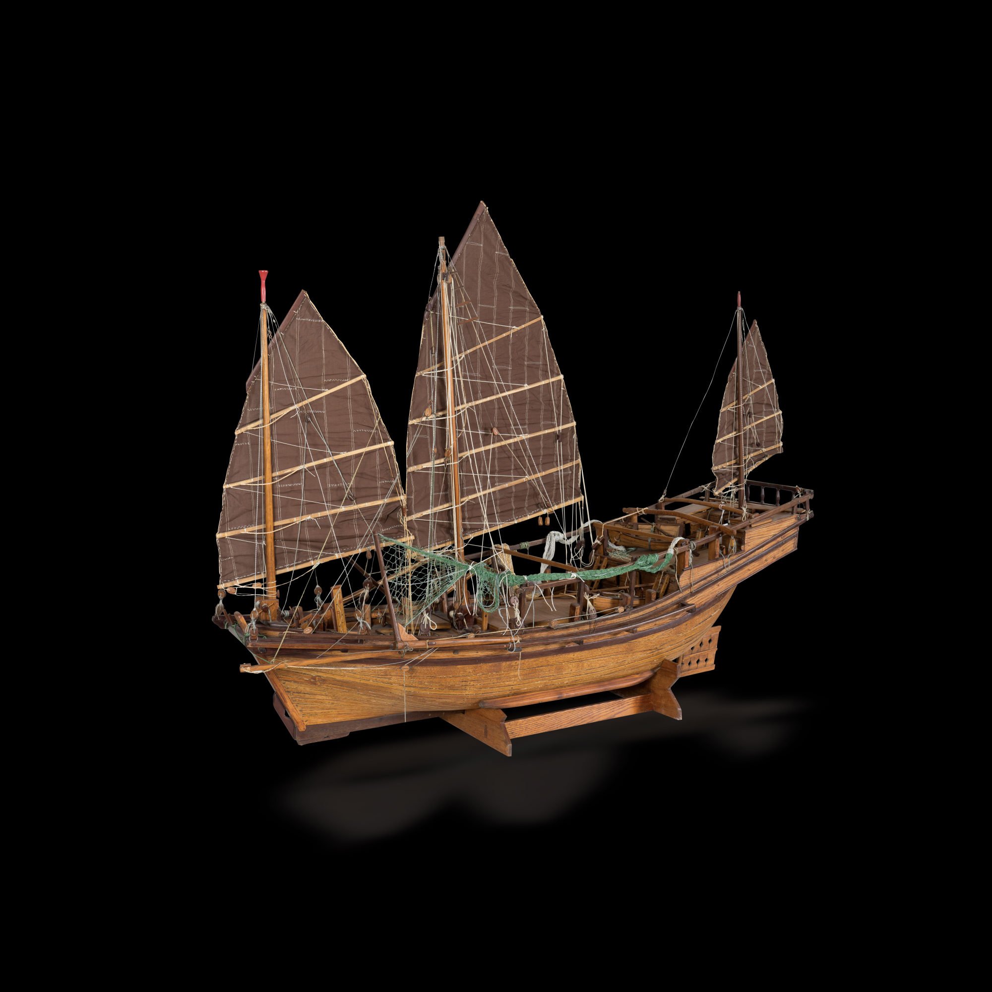 A fishing junk model on display at the Hong Kong Maritime Museum. Photo: Hong Kong Maritime Museum