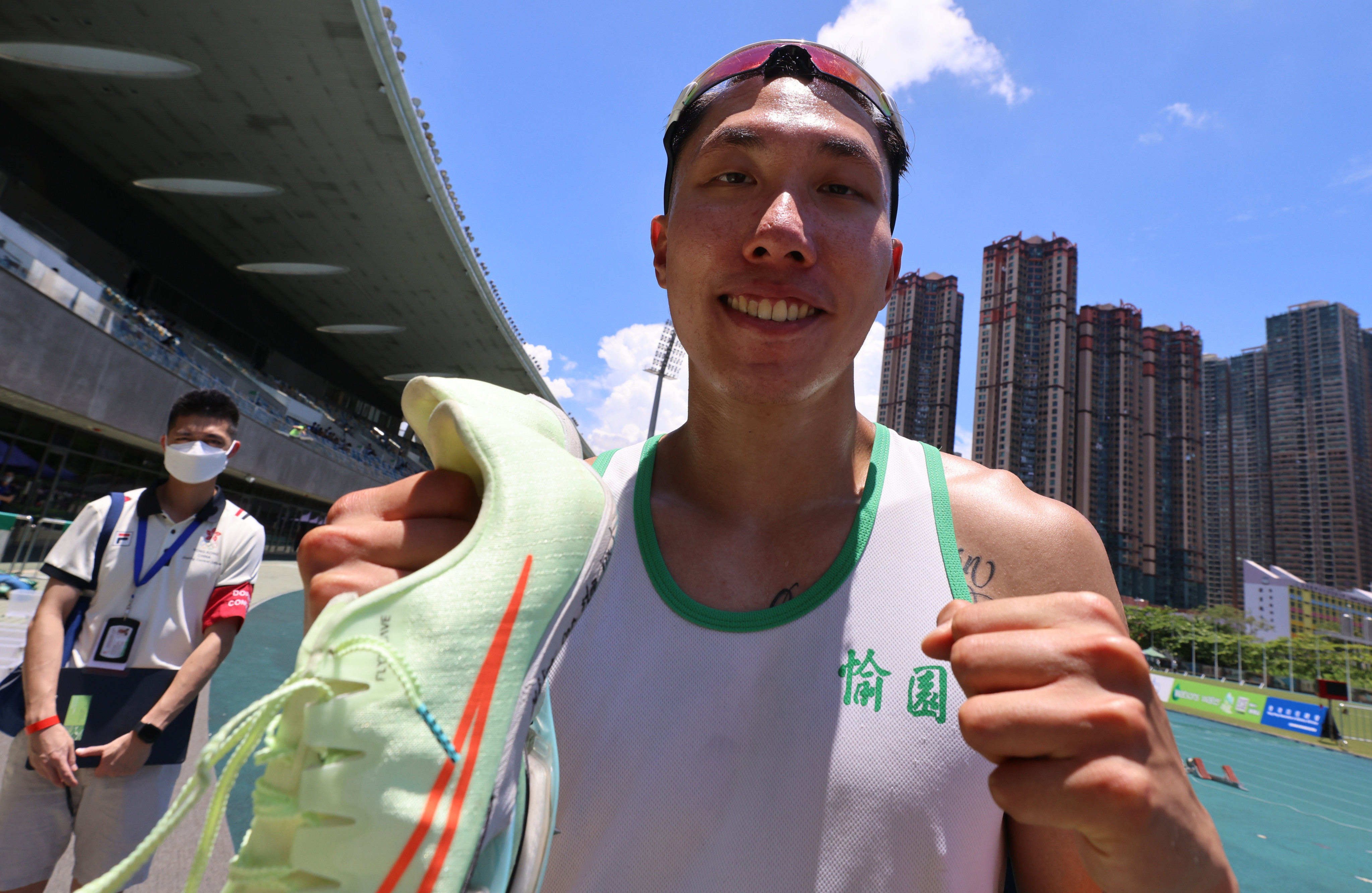 Mui Ching-yeung won the men’s 110m hurdles. Photo: Dickson Lee