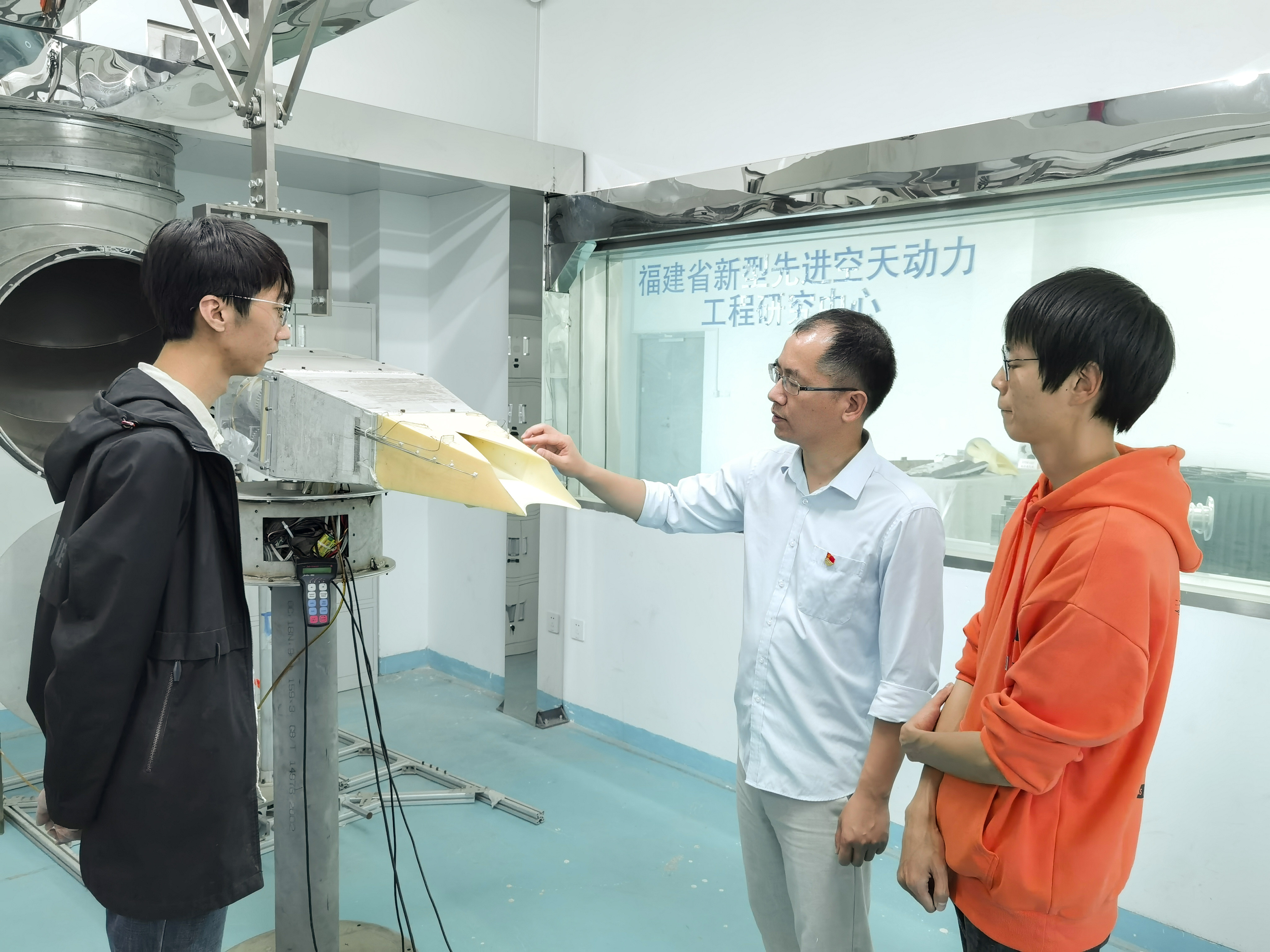 Researchers test a component of Nanqiang No 1 hypersonic unmanned aircraft in a laboratory in Fujian province. Photo: Xiamen University, Science and Technology Daily