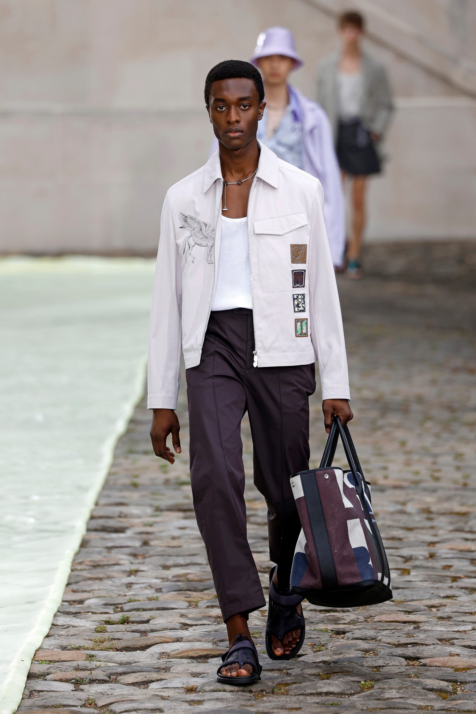 Hermès brought summer holiday vibes to Paris Fashion Week with pastel ...
