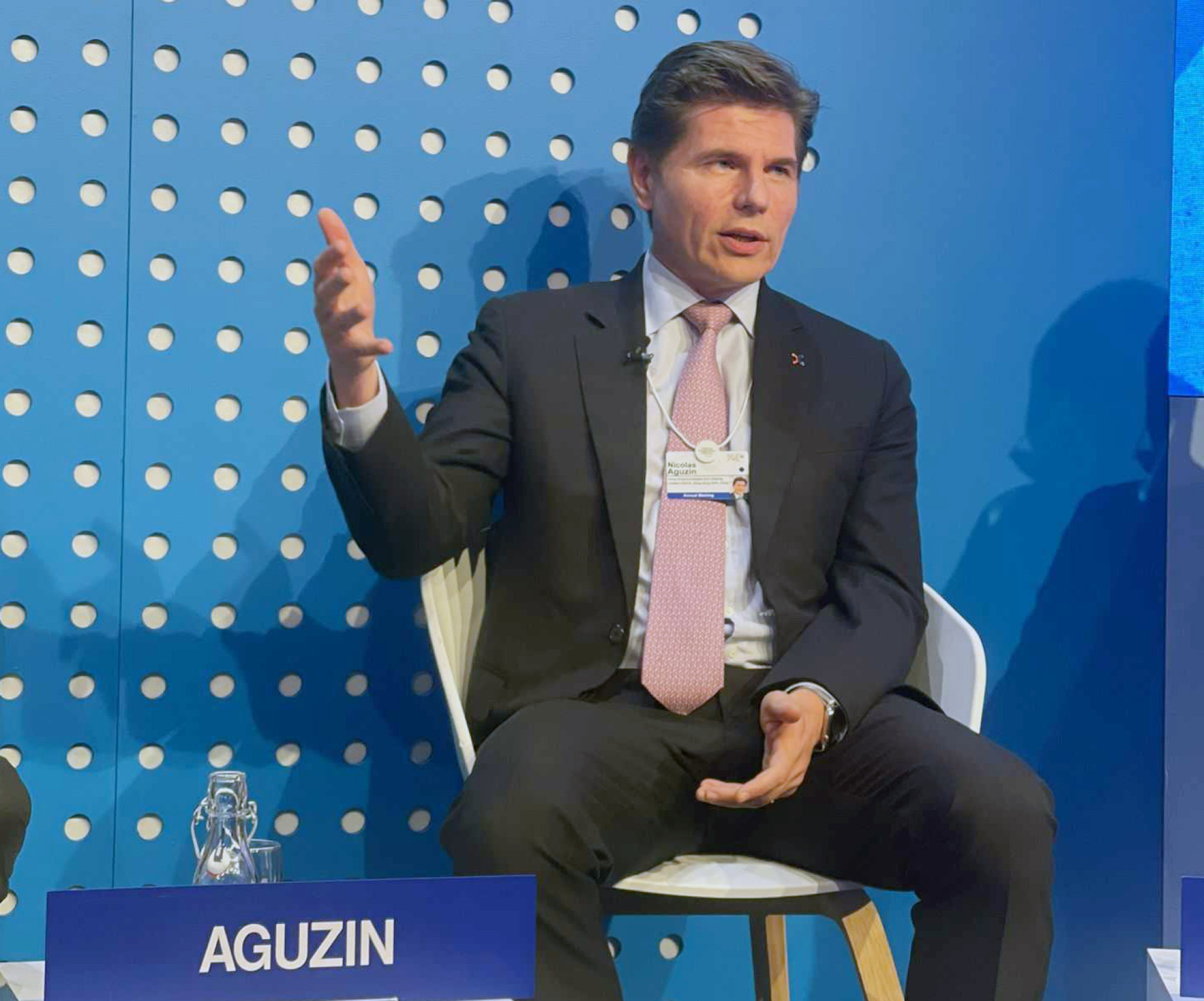 HKEX CEO Aguzin speaks at the annual meeting of the World Economic Forum in Davos, Switzerland in May 2022. Source: Handout
