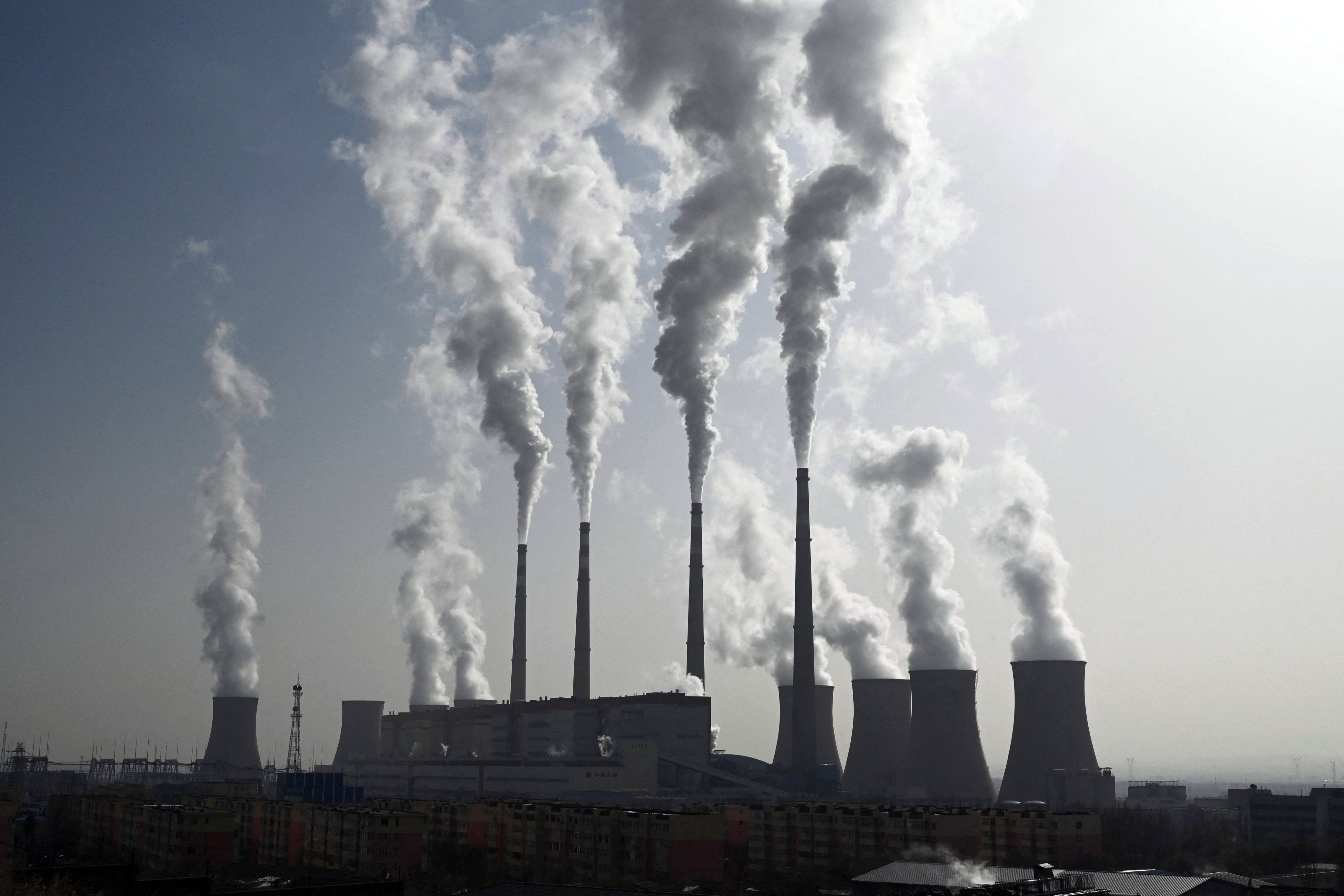 China is the world’s largest emitter of  carbon dioxide, accounting for 9.9 billion tonnes in 2020, or 30 per cent of the global total. Photo: AFP