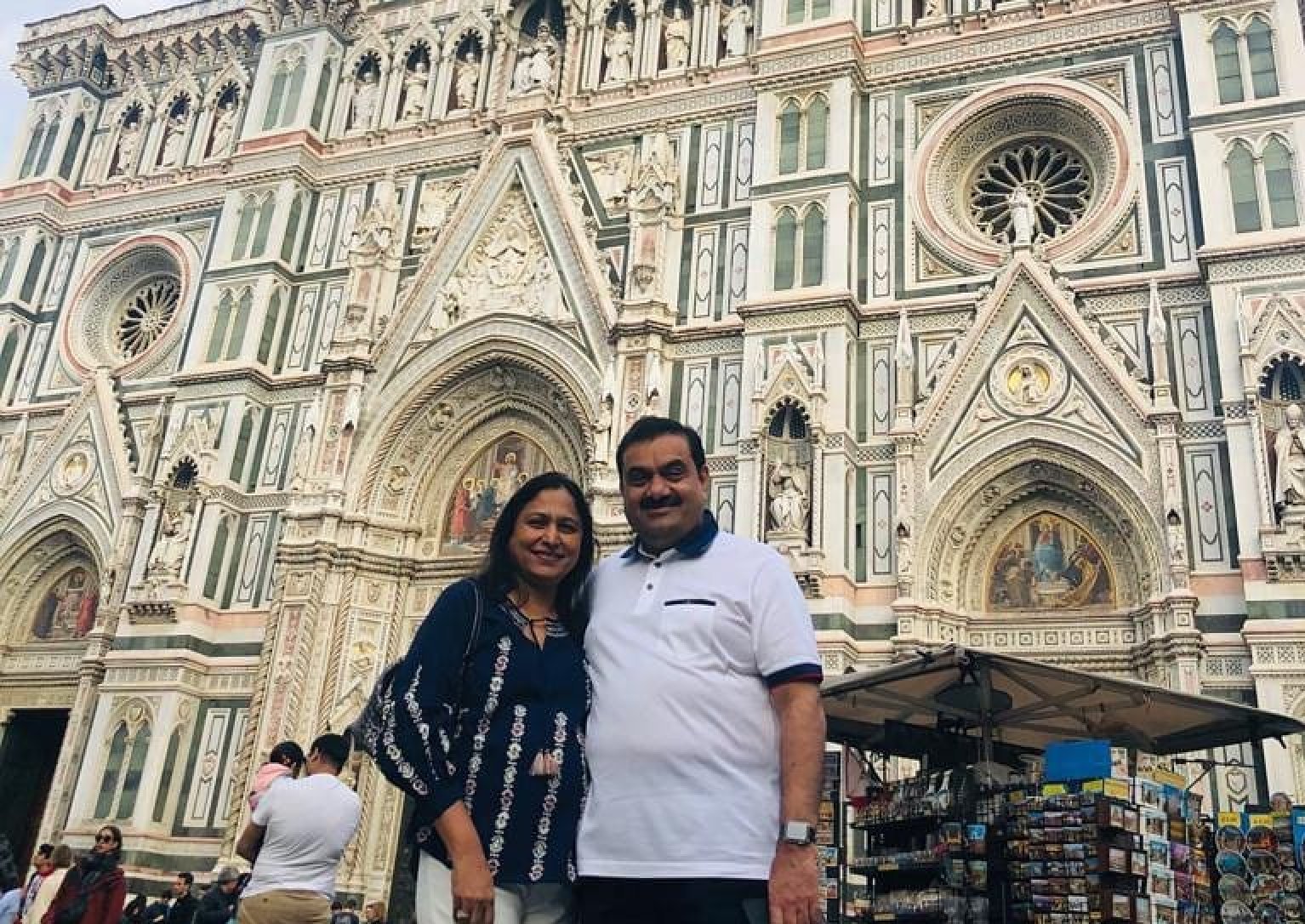 Gautam Adani with his wife Priti. Photo: @gautam.adani/Instagram