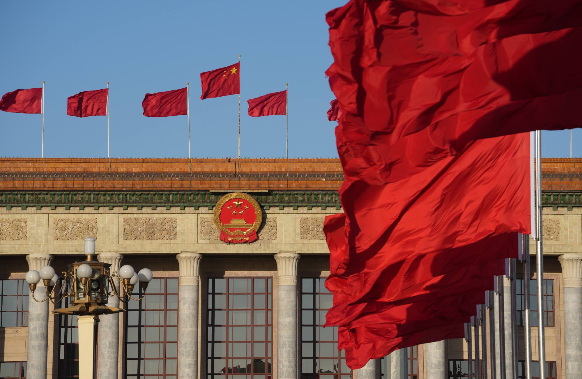 A view of the Great Hall of the People in Beijing, during China’s “two sessions” in March, where leaders emphasised economic stability and self-reliance. Photo: Xinhua