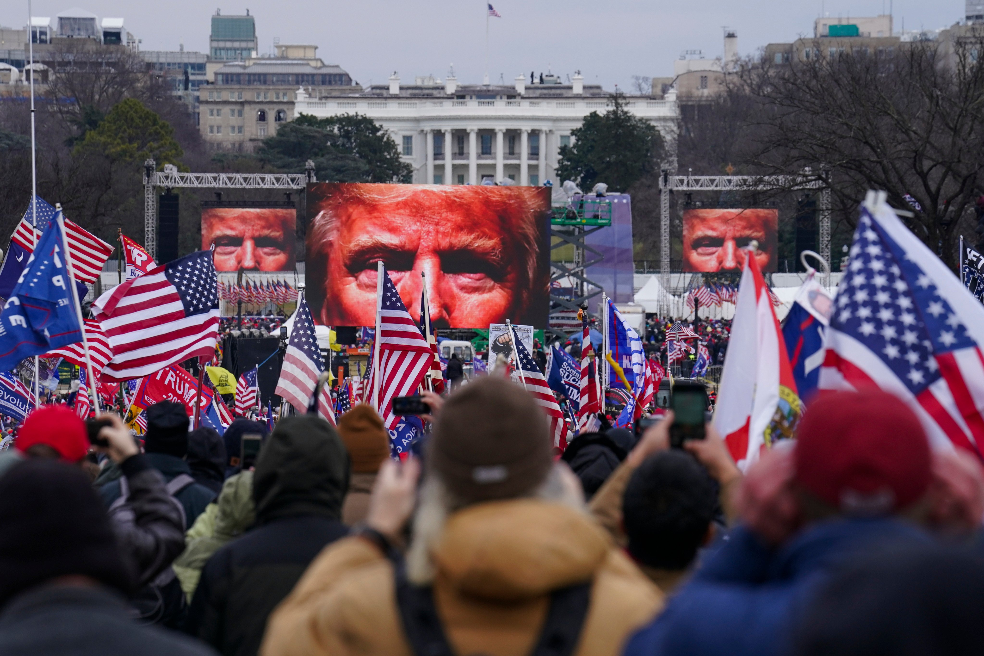 Trump supporters at a rally in Washington on January 6, 2021. File photo: AP