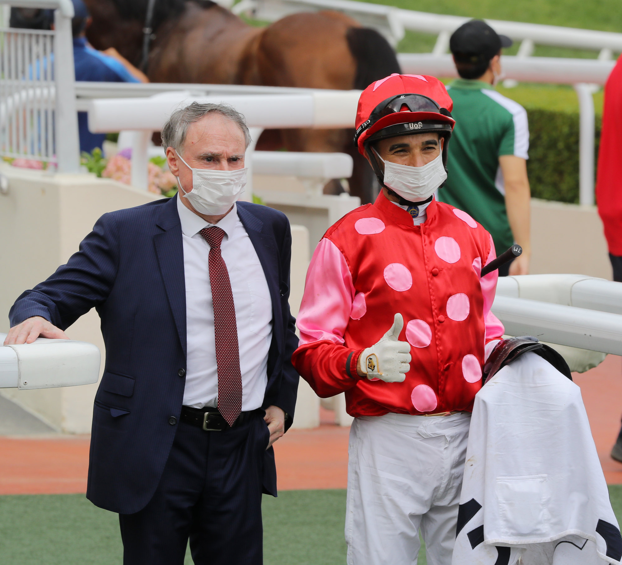 Paul O’Sullivan and Joao Moreira after Stunning Impact’s win in May.