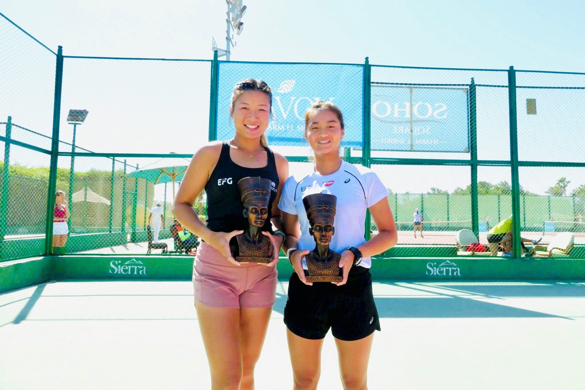 Eudice Chong (left) and Cody Wong. Photo: Hong Kong Tennis Association