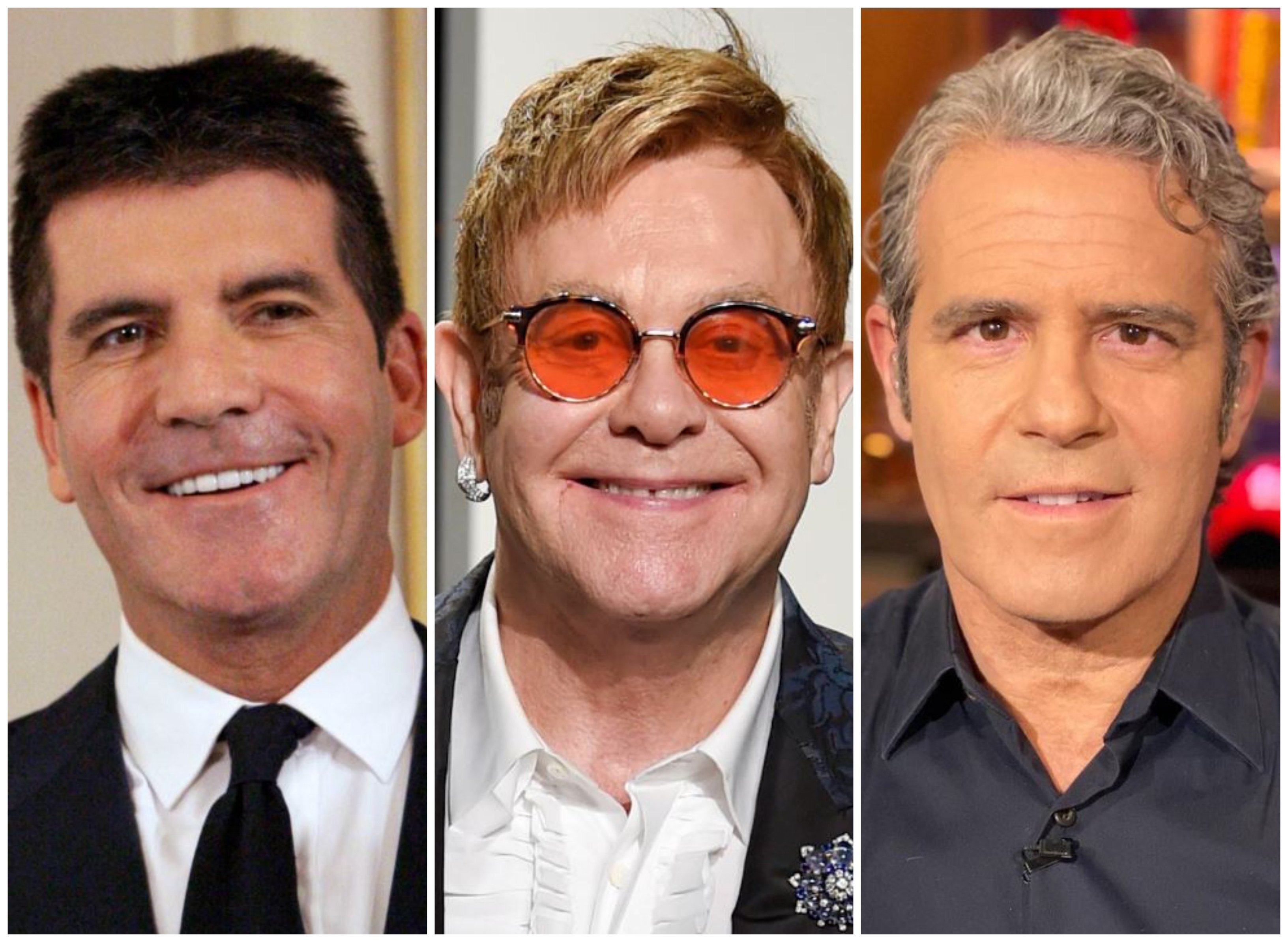 Simon Cowell, Elton John, Andy Cohen and 11 other celebrities who became first-time dads after 50. Photos: AP, @bravoandy/Instagram