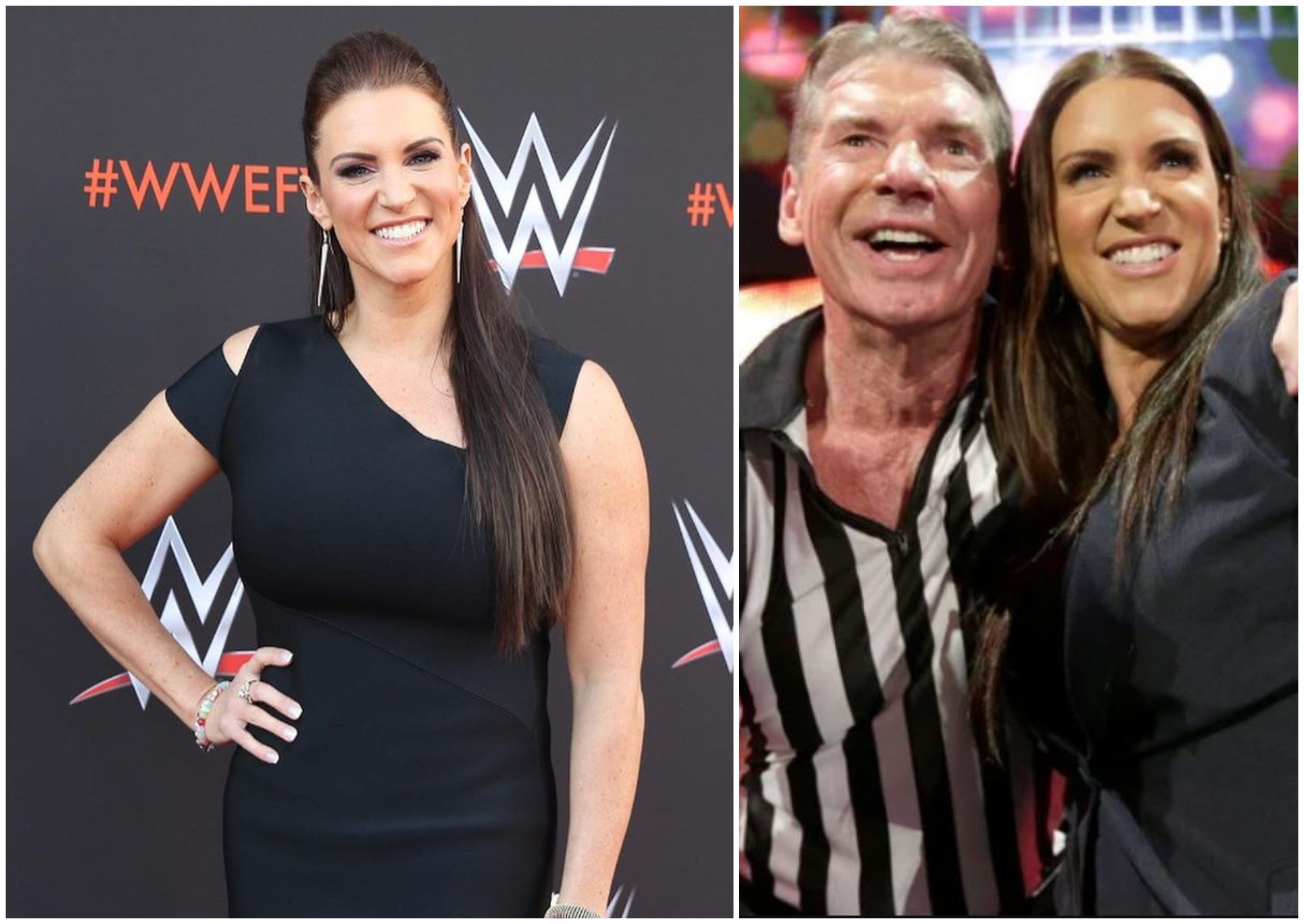 Stephanie McMahon, former wrestler herself, is now CEO of the sports controlling body, WWE, succeeding her father, Vince McMahon. Photos: @stephaniemcmahon/Instagram, Youtube
