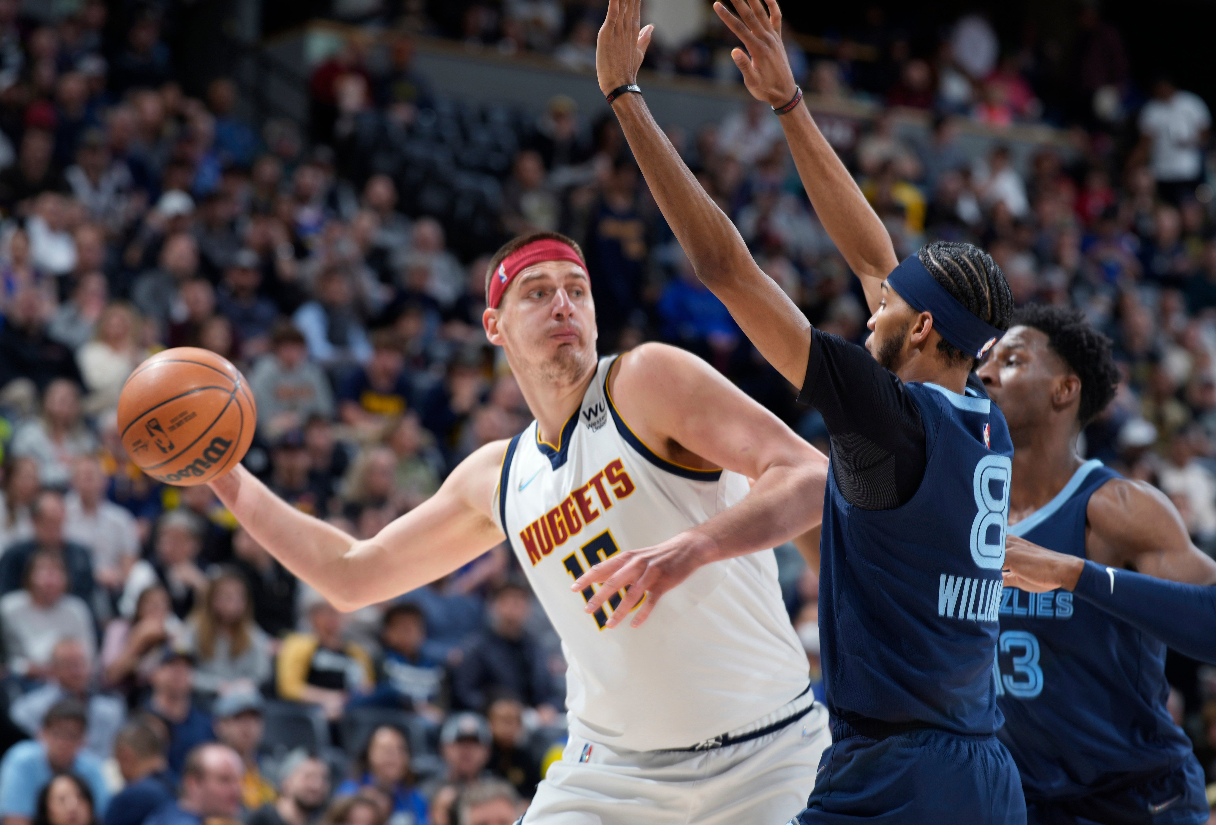 Denver Nuggets center Nikola Jokic agreed to the biggest contract in NBA history. Photo: AP