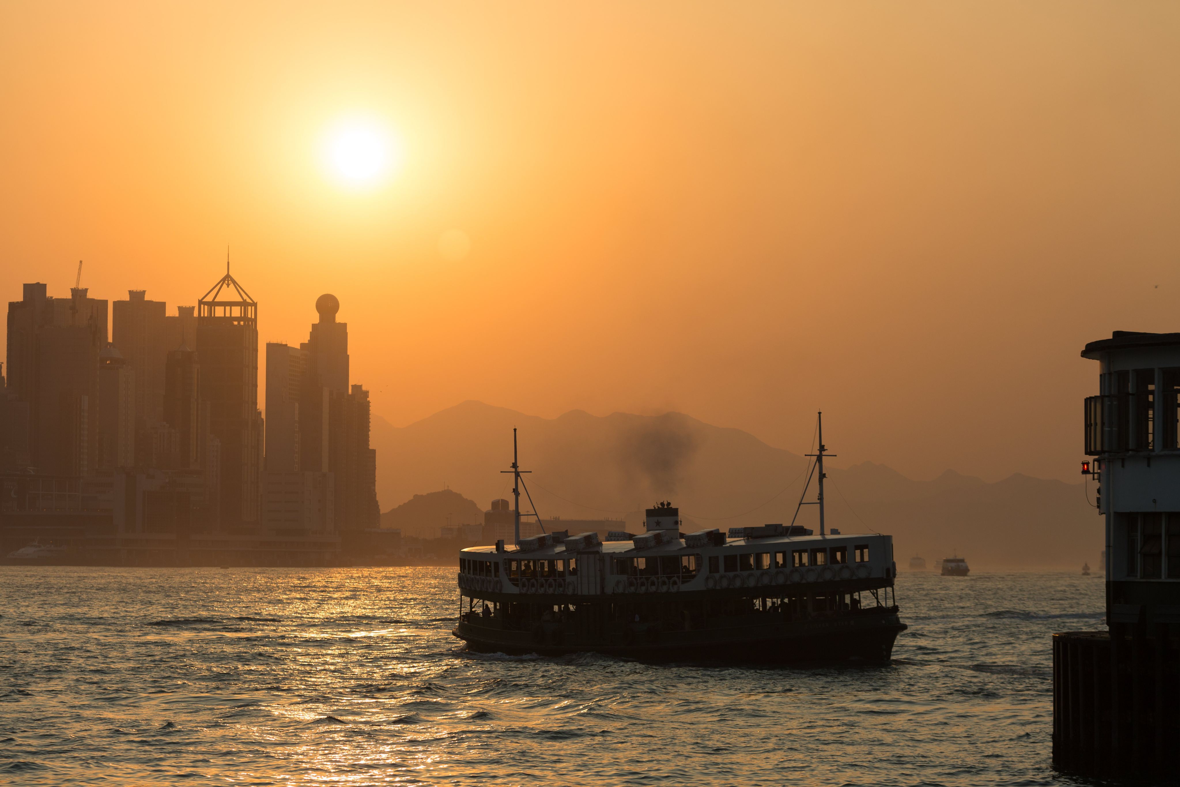 A sunset tour of Victoria Harbour aboard a Star Ferry from Tsim Sha Tsui is an experience to savour. Photo: EPA