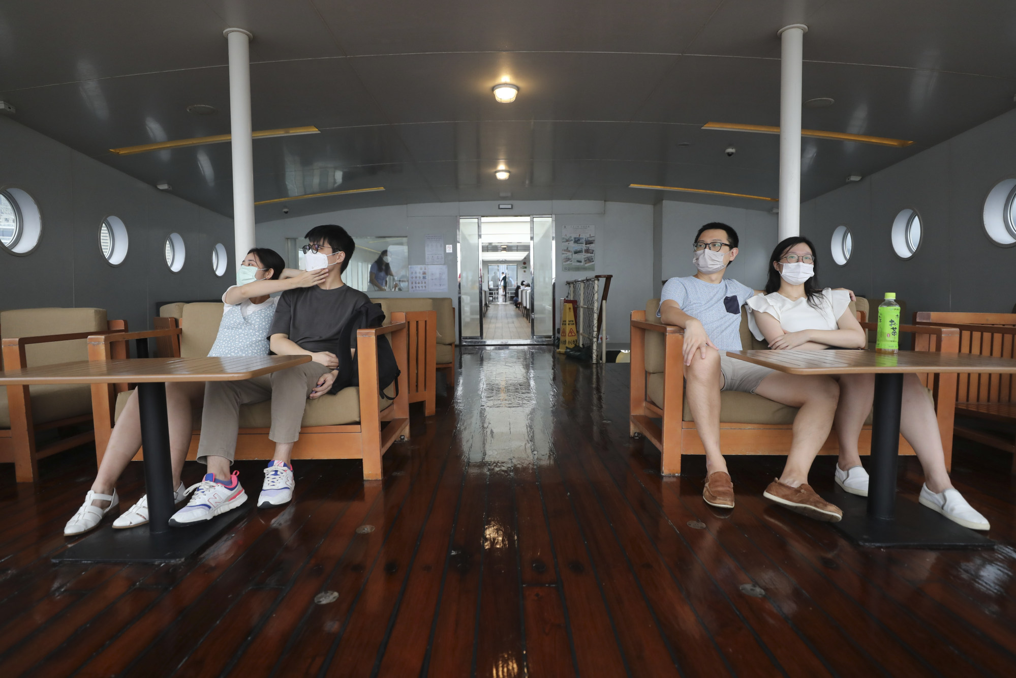 The World Star has been adapted for the harbour tours. Tourists enjoy a Star Ferry Sunset Tour. Photo: Xiaomei Chen