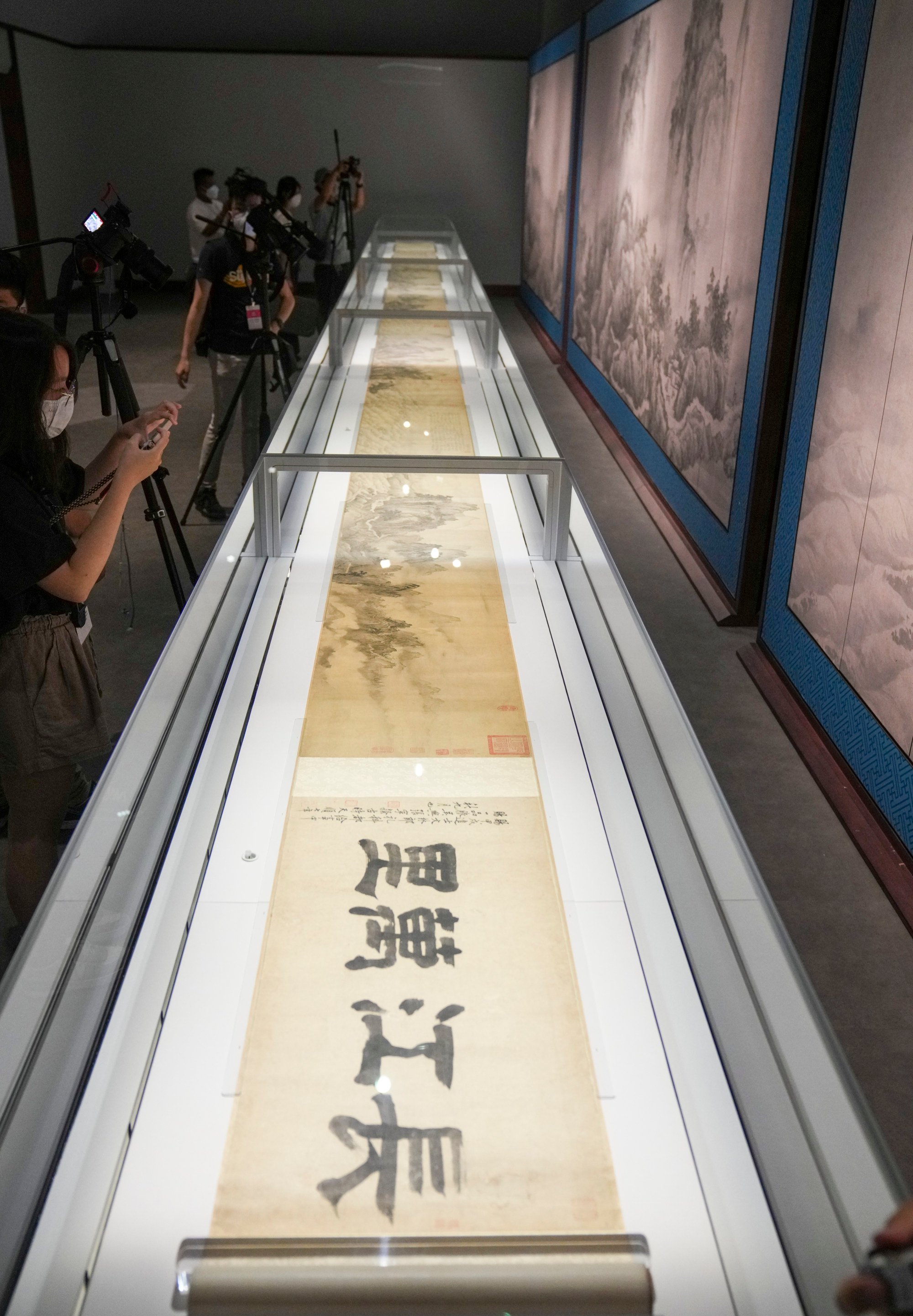 Ten Thousand Li of Rivers and Mountains by Zhao Fu. The handscroll – also the longest work in the museum – is a “grade one” national treasure that will only be on view for one month. Photo: Sam Tsang