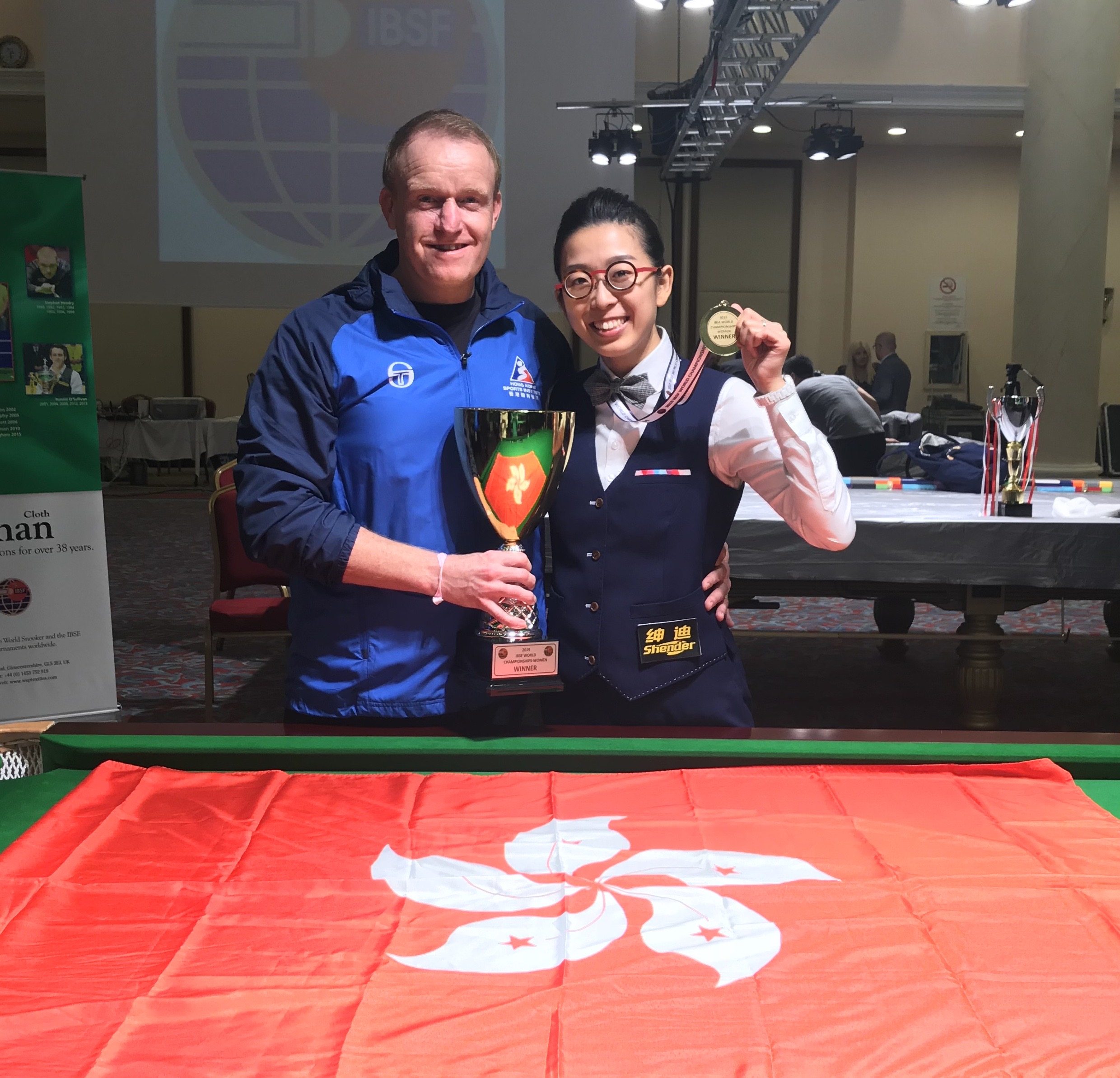Ng On-yee and head coach Wayne Griffiths. Photo: Hong Kong Sports Institute