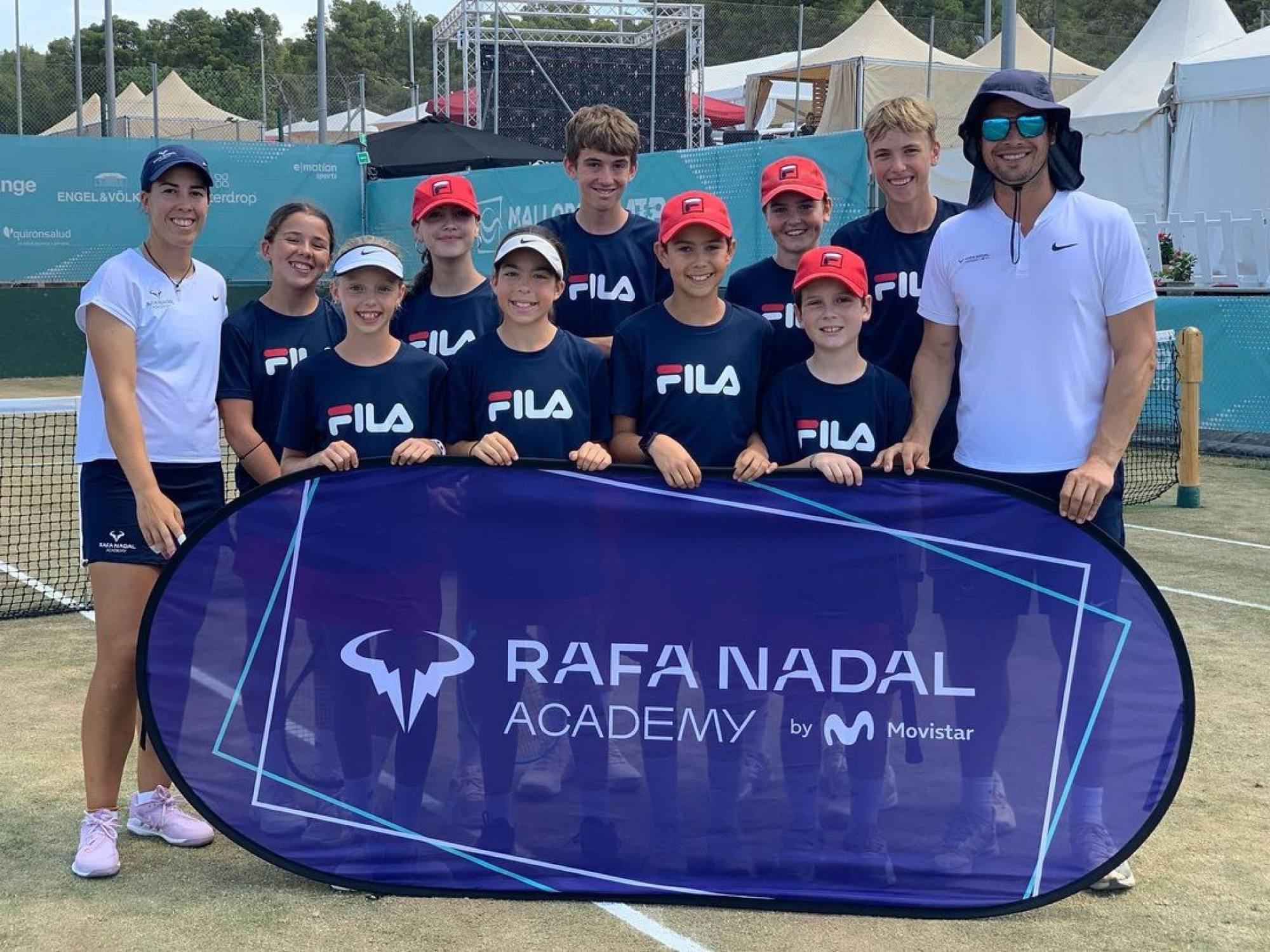 Students at Rafa Nadal Tennis Academy in Mallorca, Spain. Photo: @rafanadalacademy/Instagram