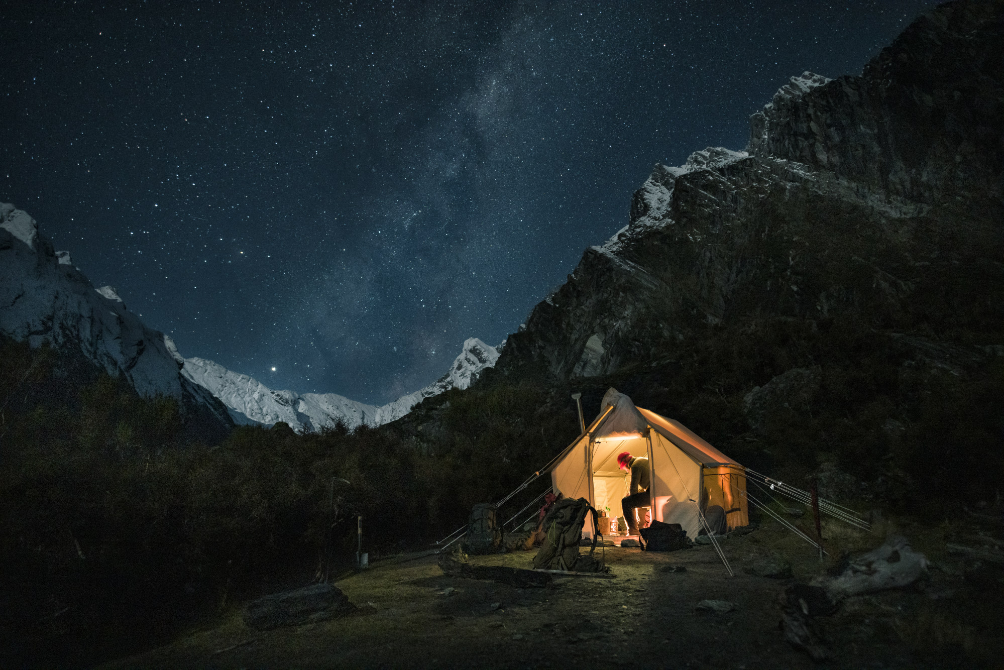 A camper at Franz Josef Glacier in New Zealand. The popularity of “freedom camping” in the country has led to calls for more restrictions on outdoor defecation. Photo: Getty Images