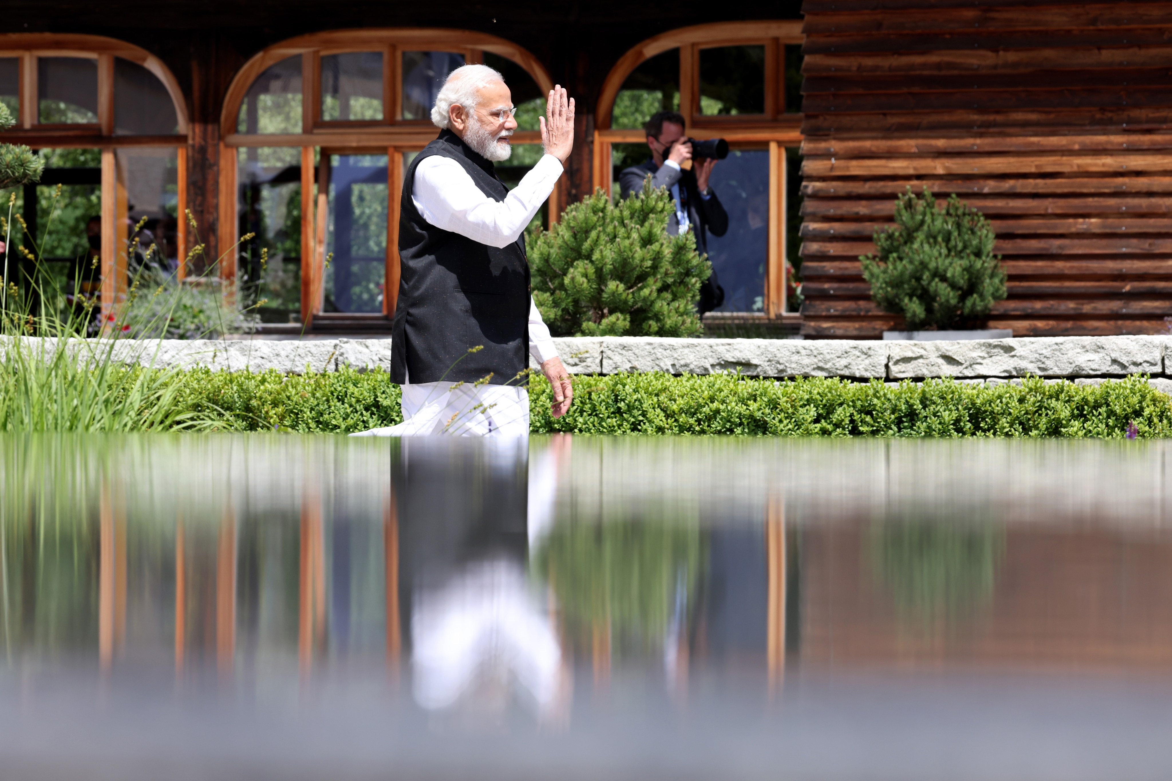 Indian Prime Minister Narendra Modi arrives at the Group of Seven leaders summit in Elmau, Germany, on June 27. Photo: Bloomberg