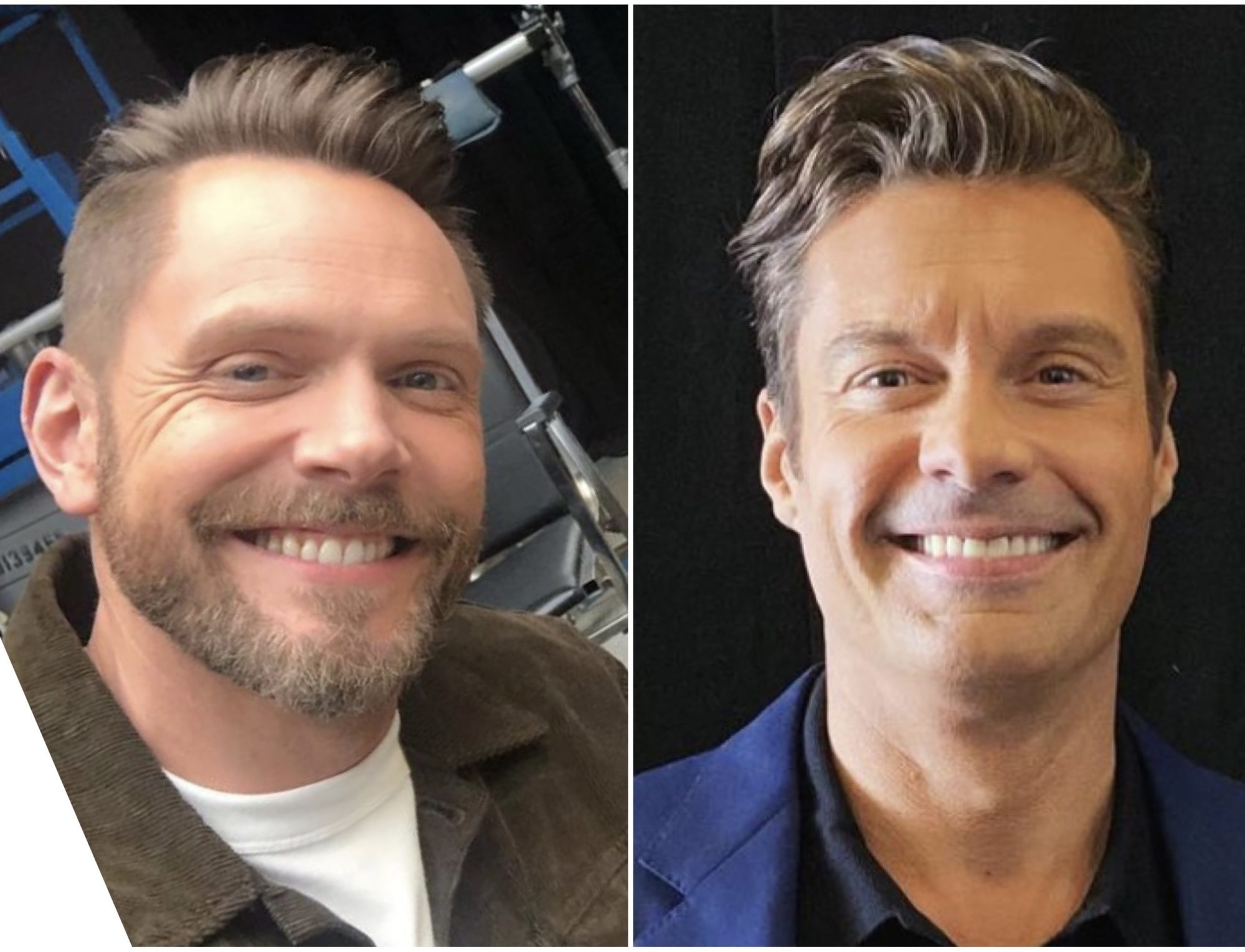 TV personalities Joel McHale and Ryan Seacrest. Photos: @ziggyless, @ryanseacrest/Instagram