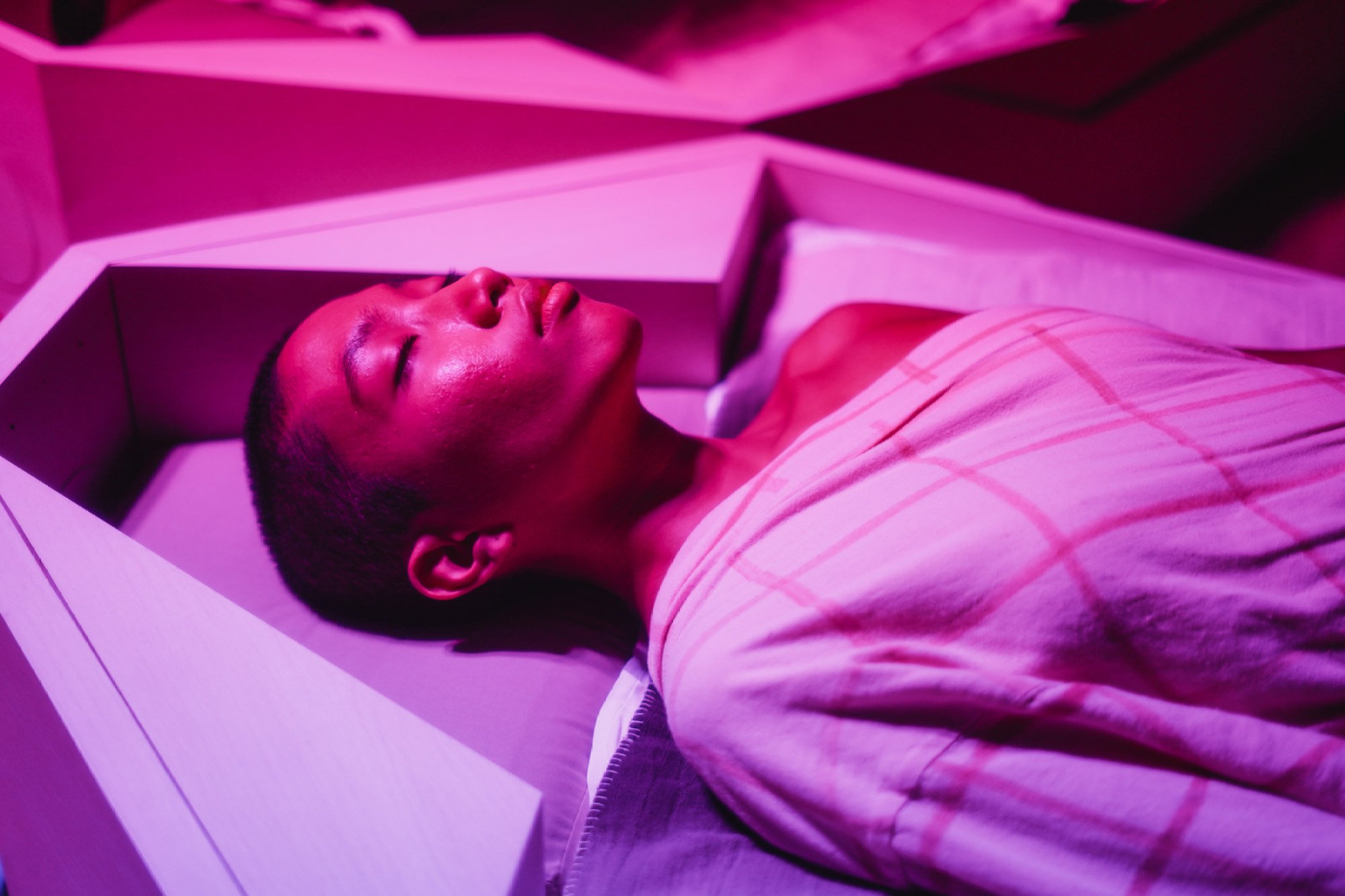 Vibro-acoustic light therapy in the Sanctuary spa at Potato Head Studios in Seminyak. Photo: Potato Head