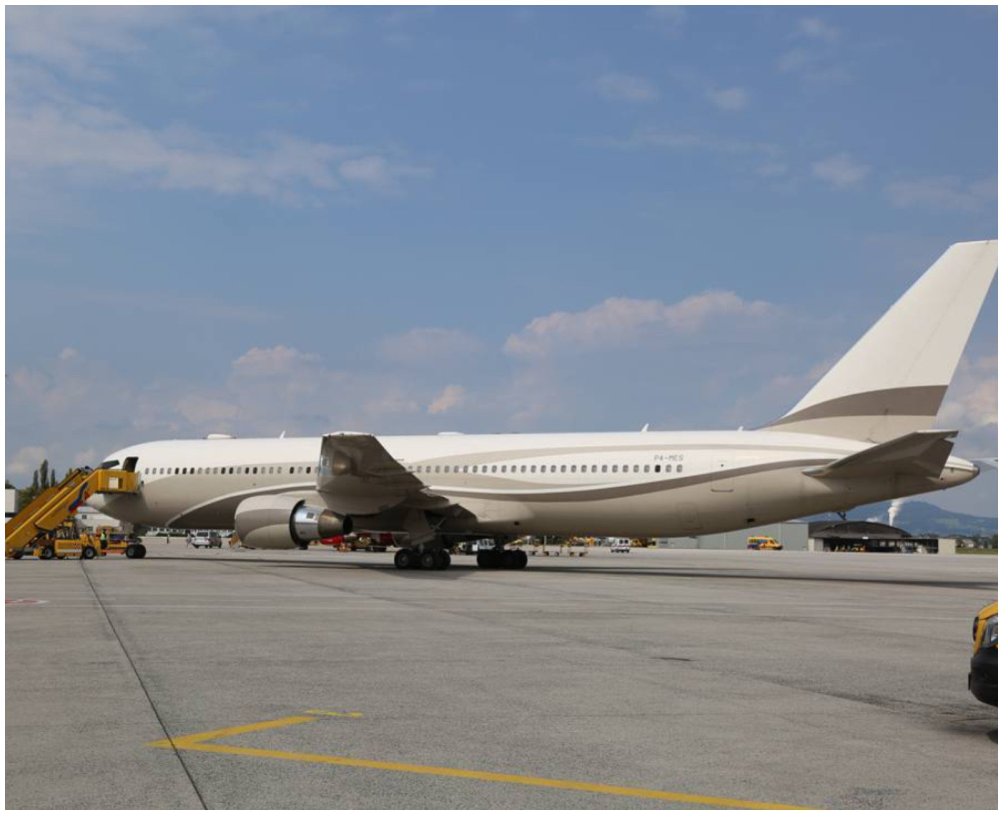 Roman Abramovich’s Boeing 767 is nicknamed The Bandit. Photo: @driversclubgermany/Instagram